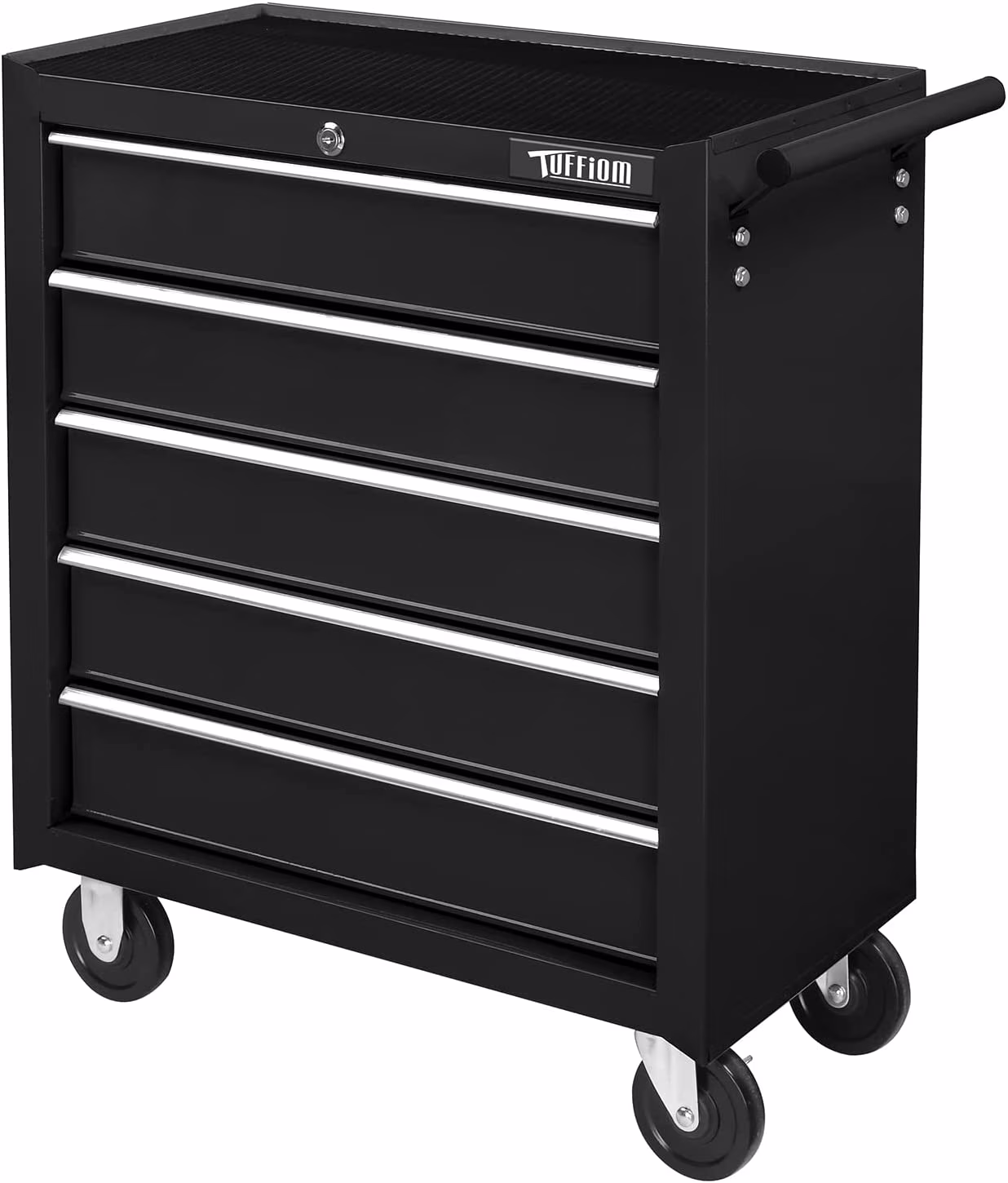 TUFFIOM 5-Drawer Rolling Tool Chest with Lock & Key, Tool Storage Organizer Box Cabinet with Wheels - Image 3