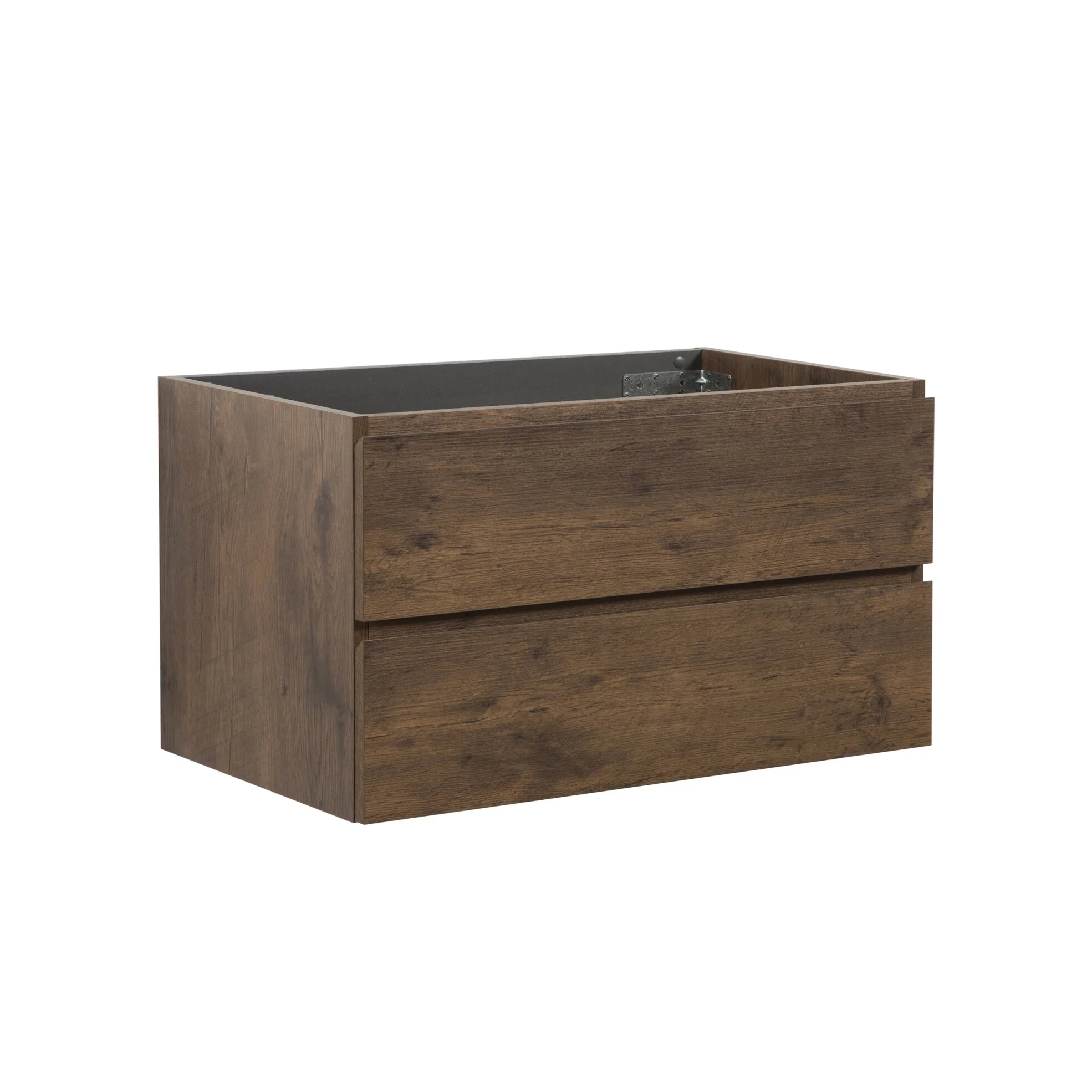 Wall Mount Bathroom Cabinet Without Basin, Gray Two-Drawer Storage Unit with Pre-Assembled Design for Space-Saving Modern Bathrooms - Image 20