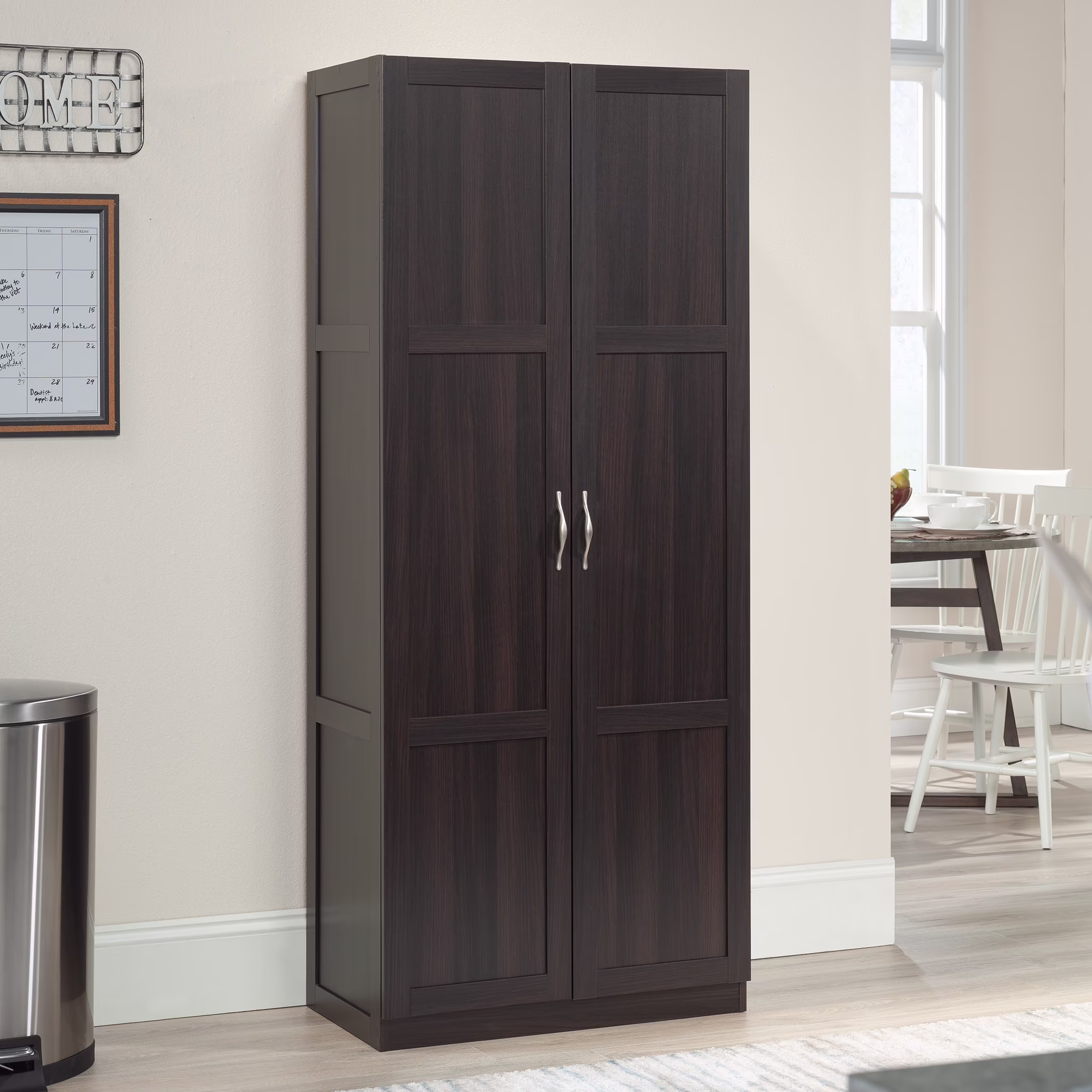 Sauder Select 2 Door Storage Cabinet, Reclaimed Pine Finish - Image 7