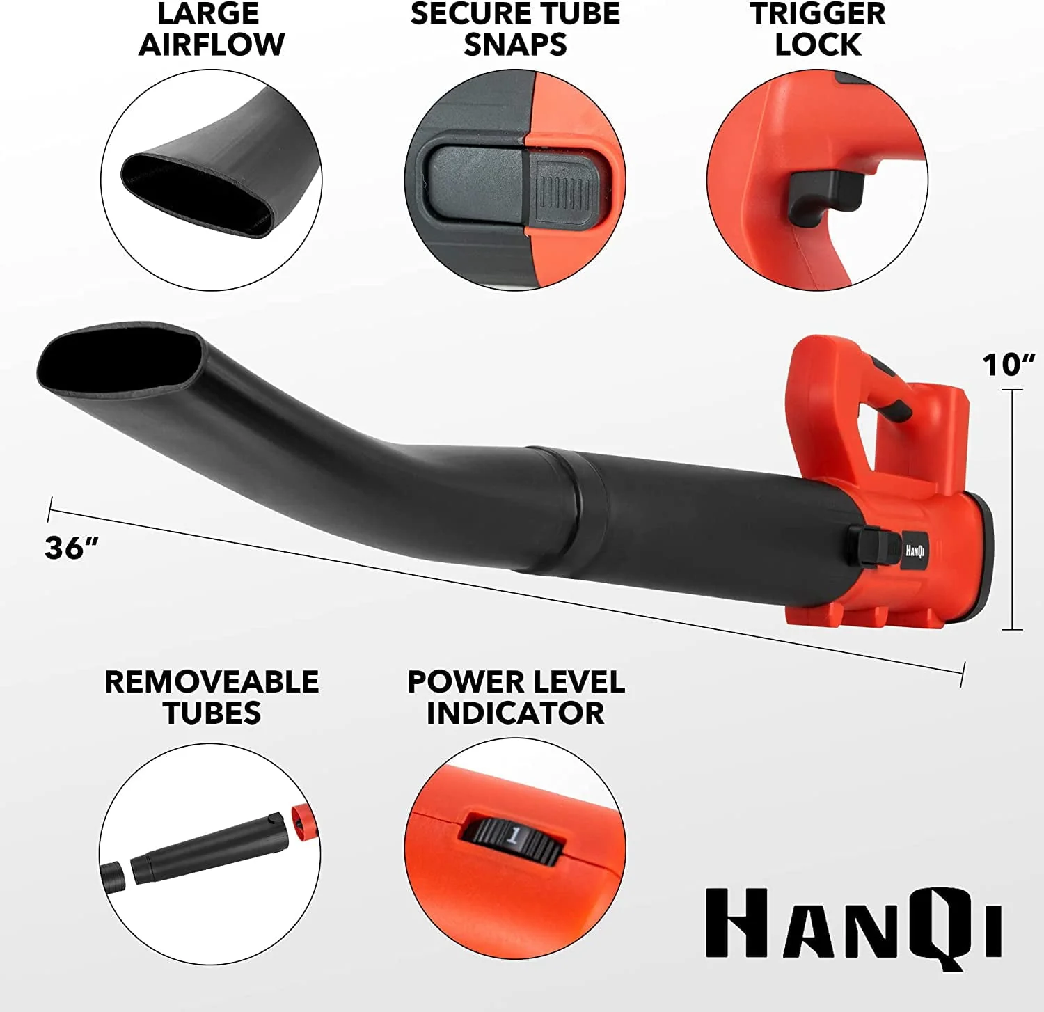 Cordless Leaf Blower 400CFM 6-Speed 150 MPH with 4.0Ah Battery & Charger Electric Handheld Leaf Blower for Lawn Care Sweeping Snow and Surface Dust Cleaning - Image 7