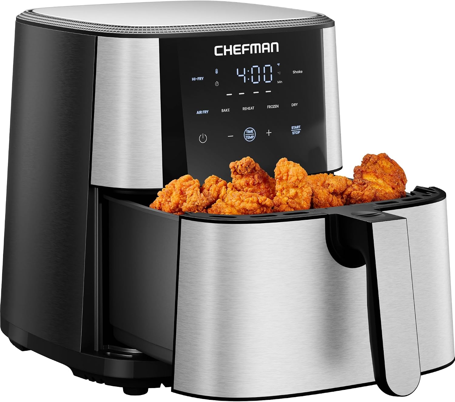 Air Fryer 8 Qt | TurboFry® 4-in-1 with 450°F Hi-Fry Option for Crispier Results | Bake, Dehydrate, Frozen | XL Nonstick Dishwasher-Safe Basket | Stainless Steel - Image 3