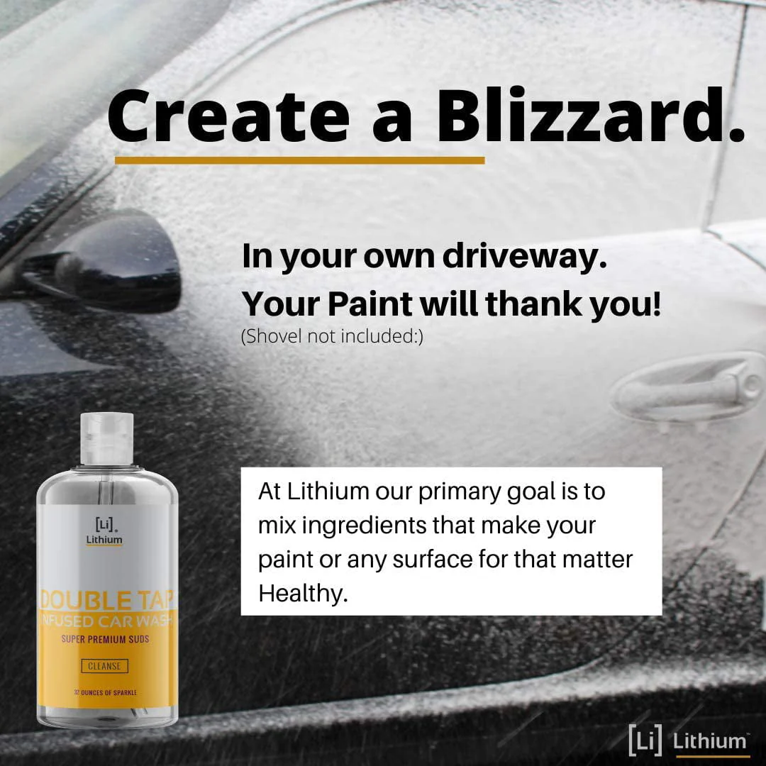 Lithium Double Tap Car Wash Shampoo is An Extremely Unique Blend of PH Balanced Cleaning Soap, Essential Oils, and Eucalyptus. A Combination That Lubricates, While It Cleans and Rehydrates your Paint - Image 2