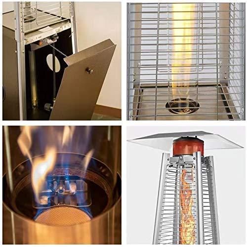 2-Sets Pyramid Outdoor Heater Standing, 42,000 Btu Tower Patio Heaters Propane - Image 9