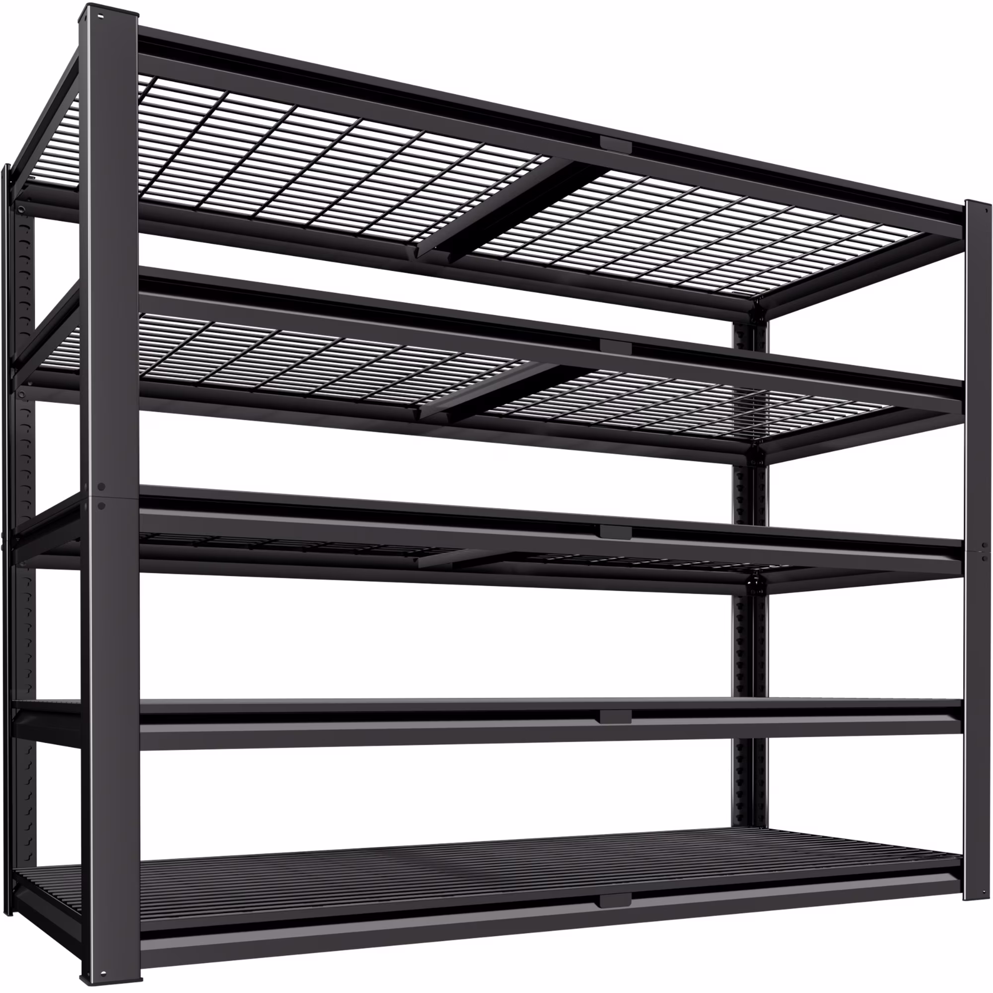 Prilinex 2500LBS Metal Storage Shelves Wire Shelving Unit Garage Storage Rack 47"W x 18"D x 72"H Heavy Duty Industrial Shelving - Image 3
