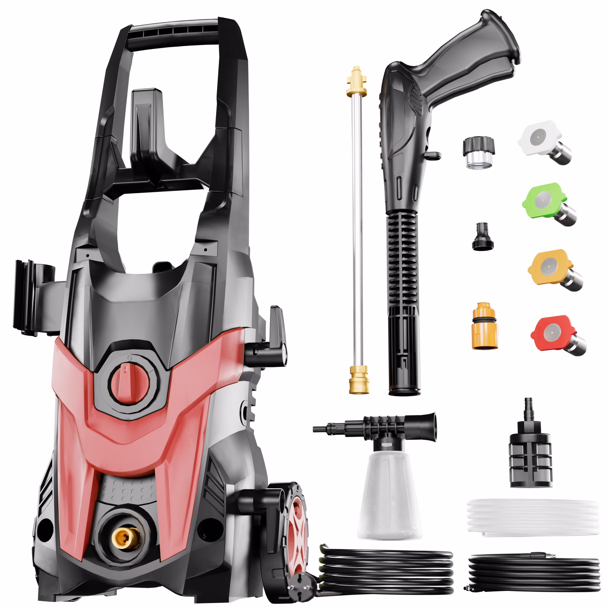 FOTING Electric Pressure Washer, 4500 PSI 3.2 GPM Power Washer with 4 Quick Connect Nozzles, High Pressure Cleaning Machine with Foam Cannon for Cars/Fences/Driveways/Patios/Home Cleaning - Image 5