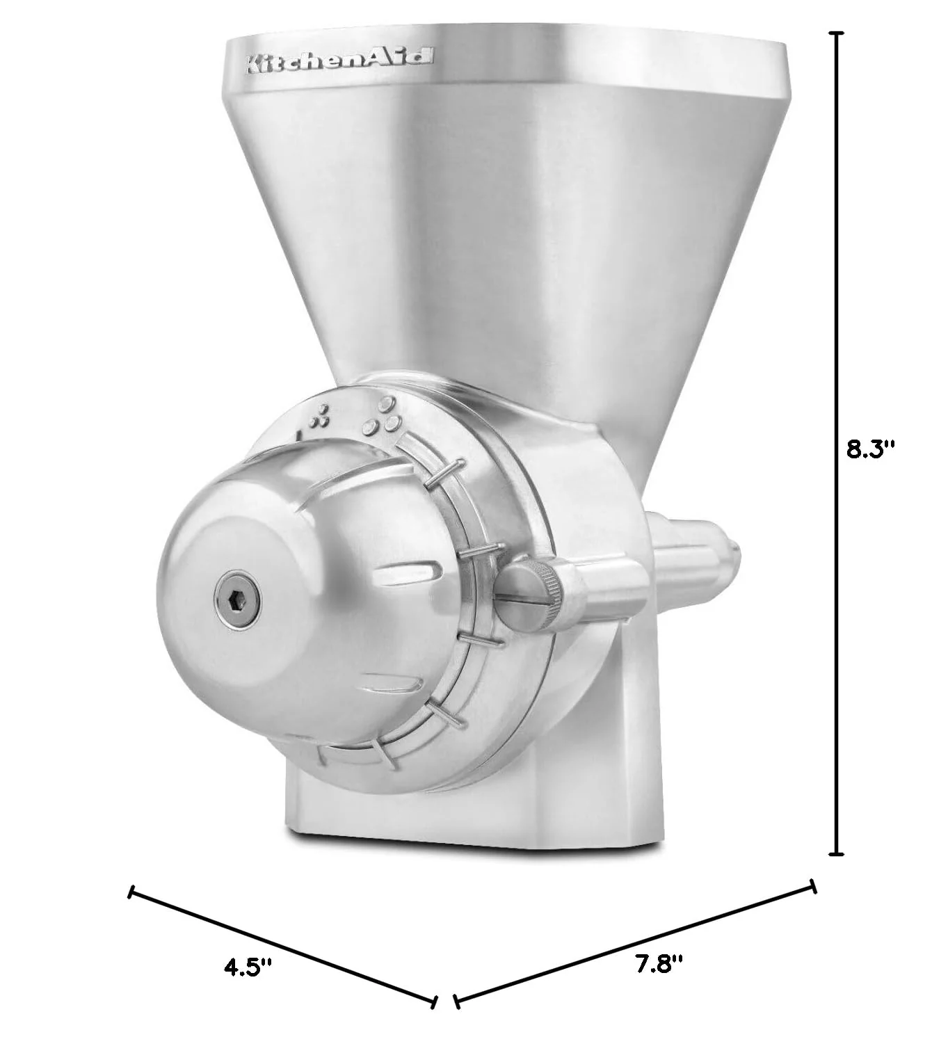 All Metal Grain Mill Attachment, Adjustable Grain Grinder Accessory for Stand Mixers, Wheat, Flour & Cereal Grinding - Image 5