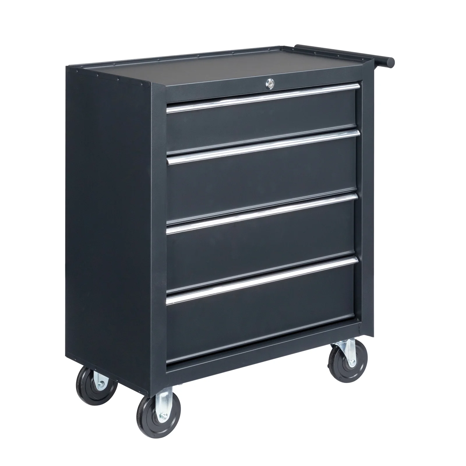 IVV Tool Storage Box Chest with 5 Drawers Steel Repair Tool Box with Lock and Key, Black - Image 9