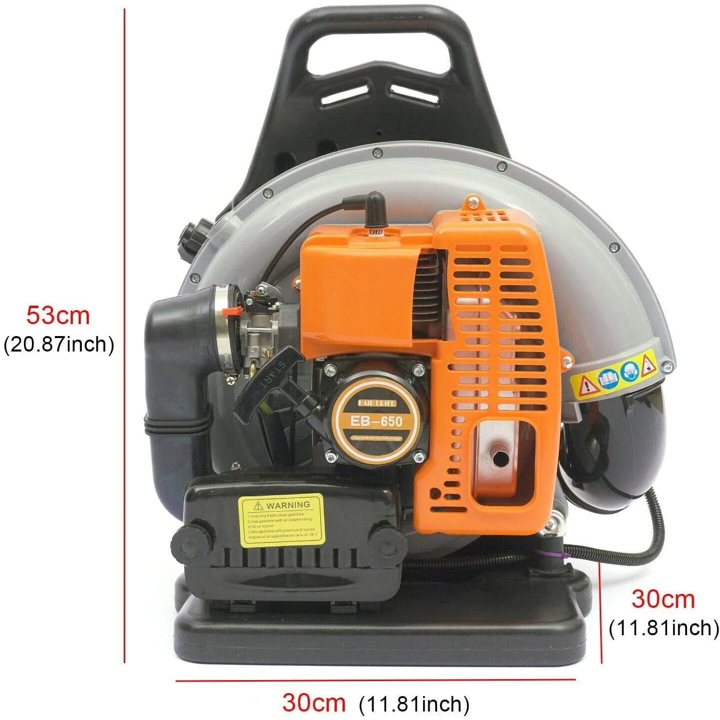 Anqidi 65CC 2-Stroke Backpack Leaf Blower Commercial Gasoline-Powered Grass Lawn Blower for Outdoor Lawn Garden Yard Cleaning - Image 2