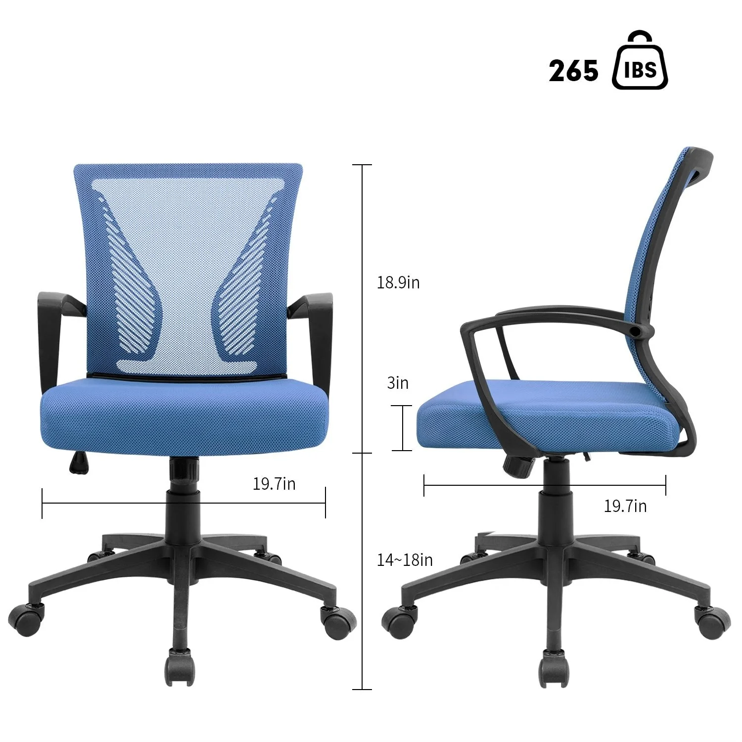 Ergonomic Mesh Office Chair with Lumbar Support, Breathable Computer Desk Chair - Image 18