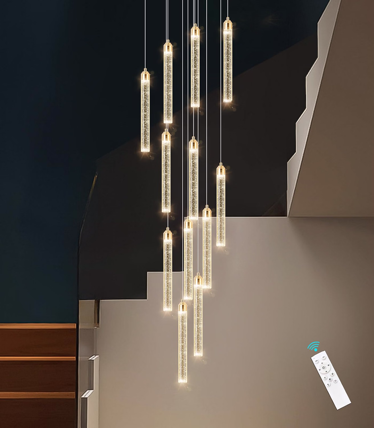 Modern Crystal Pendants Lighting Mini Chandelier for Kitchen Island LED Dimmable Ceiling Handing Lighting Adjustable Flush Mount Ceiling Light for Dining Room Hallway - Image 19