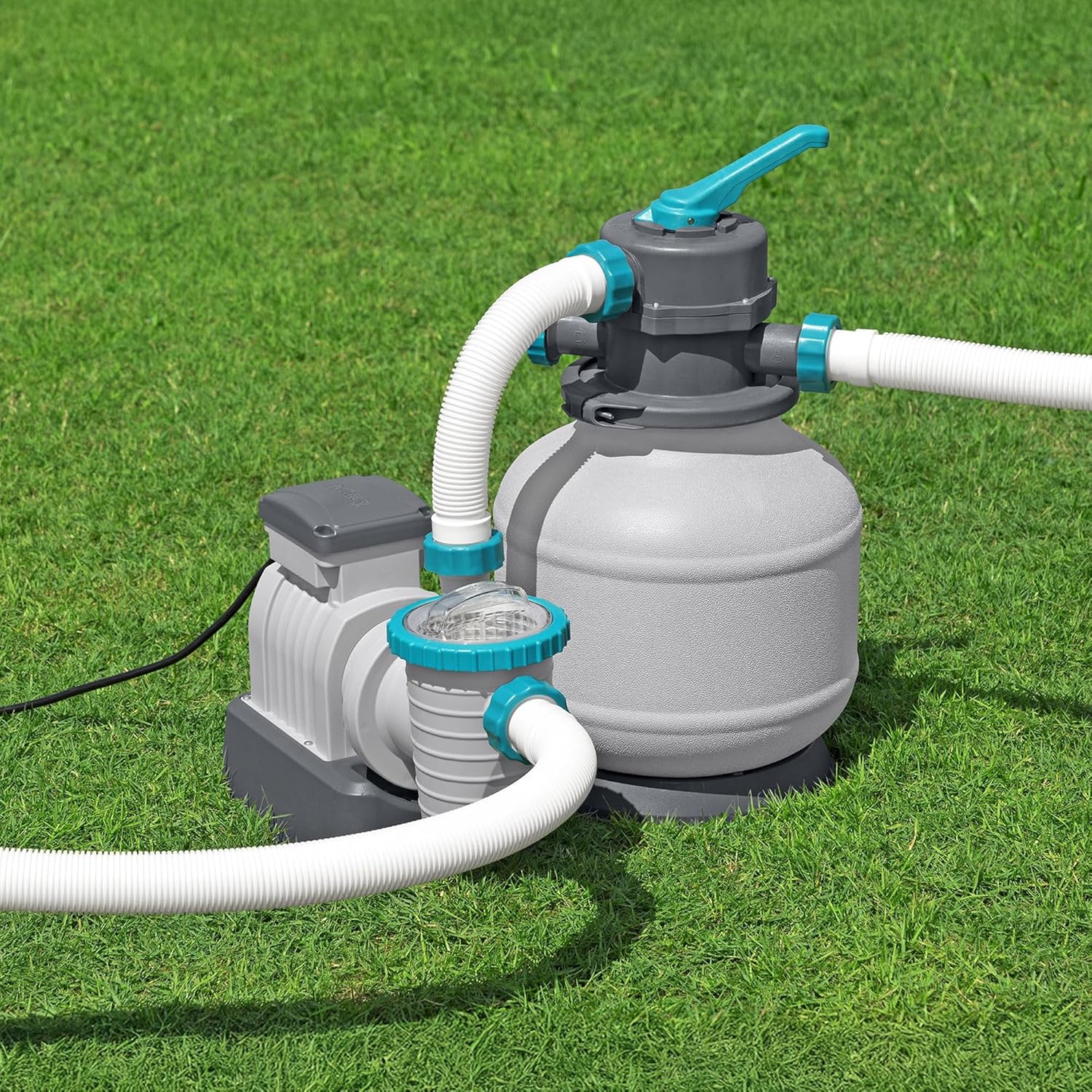 2,200 GPH Sand Filter Pump for Above Ground Pools, High Flow Swimming Pool Filtration System - Image 2