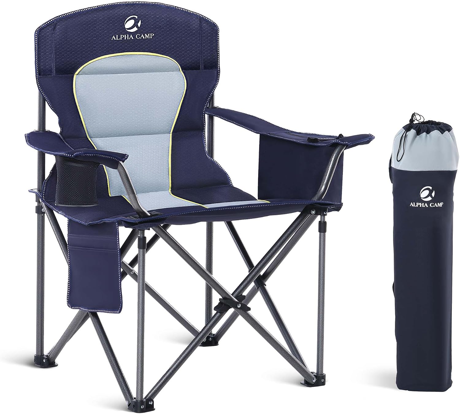 Folding Camping Chair Oversized Heavy Duty Padded Outdoor Chair - Image 2