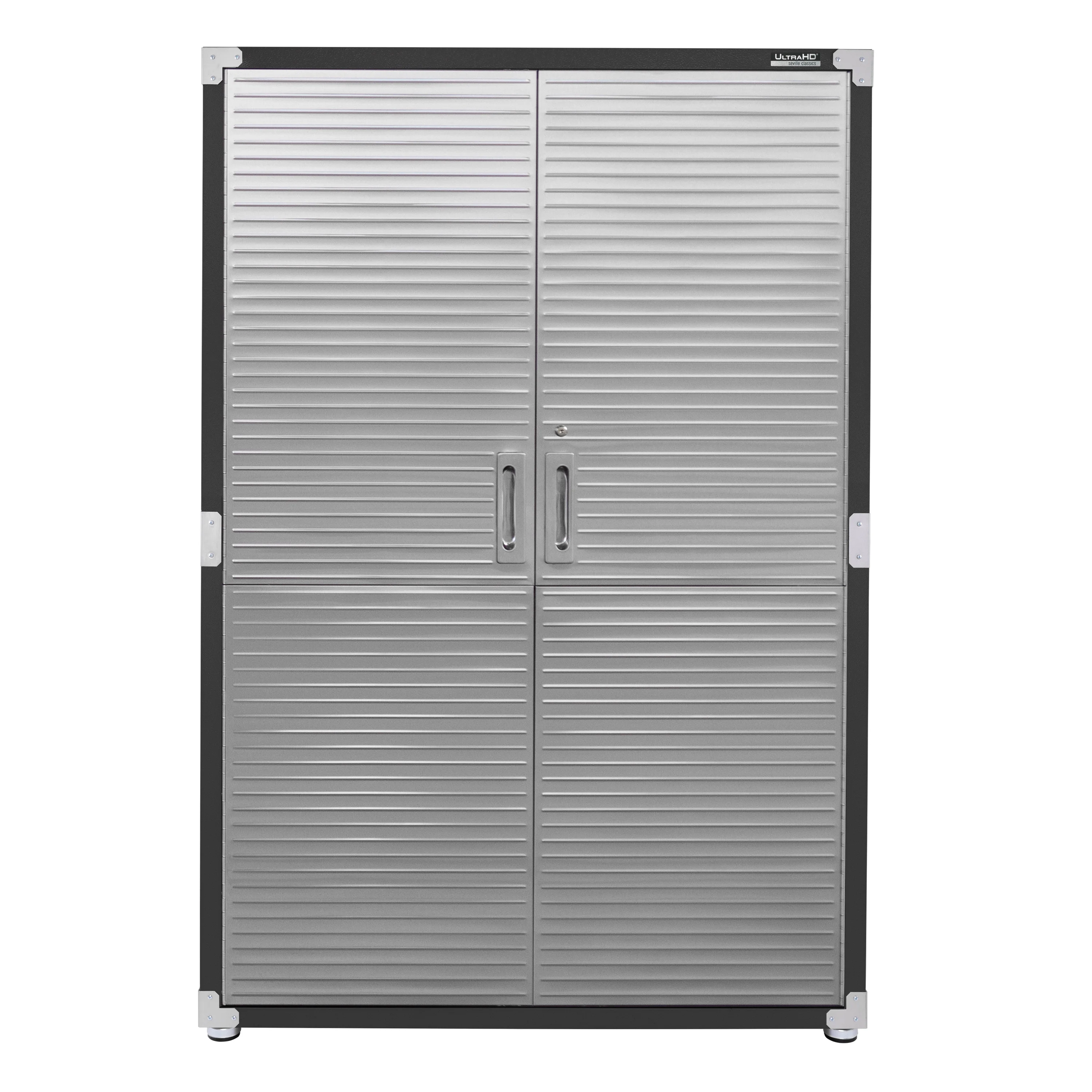 Seville Classics UltraHD? Heavy Steel Lockable Organizer Locker Storage Cabinet, 48" W x 24" D, Red - Image 26