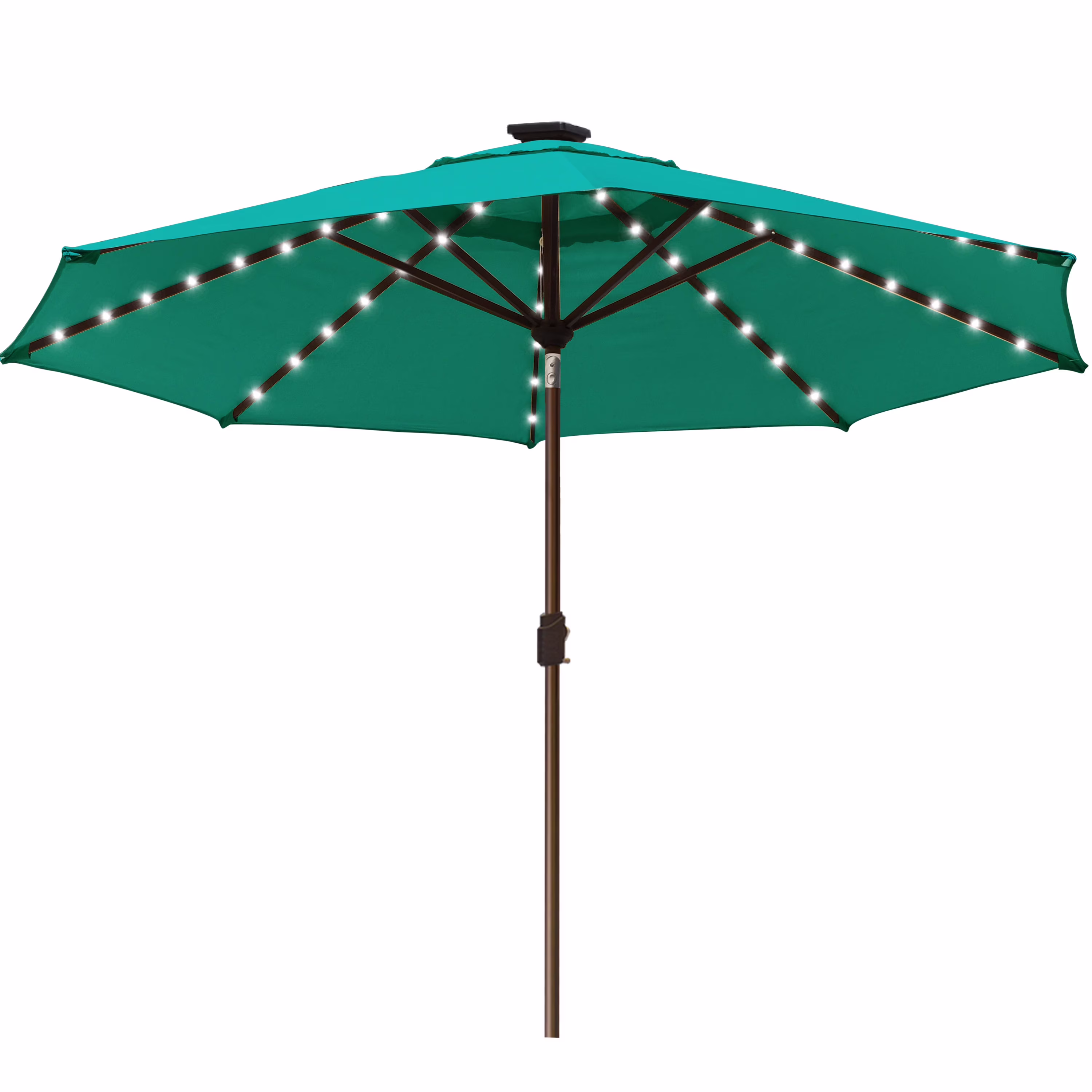 EliteShade Sunbrella Solar Umbrellas 9ft Market Umbrella with 80 LED Lights Patio Umbrellas Outdoor Table Umbrella with Ventilation and 5 Years Non-Fading Top,Ruby - Image 3