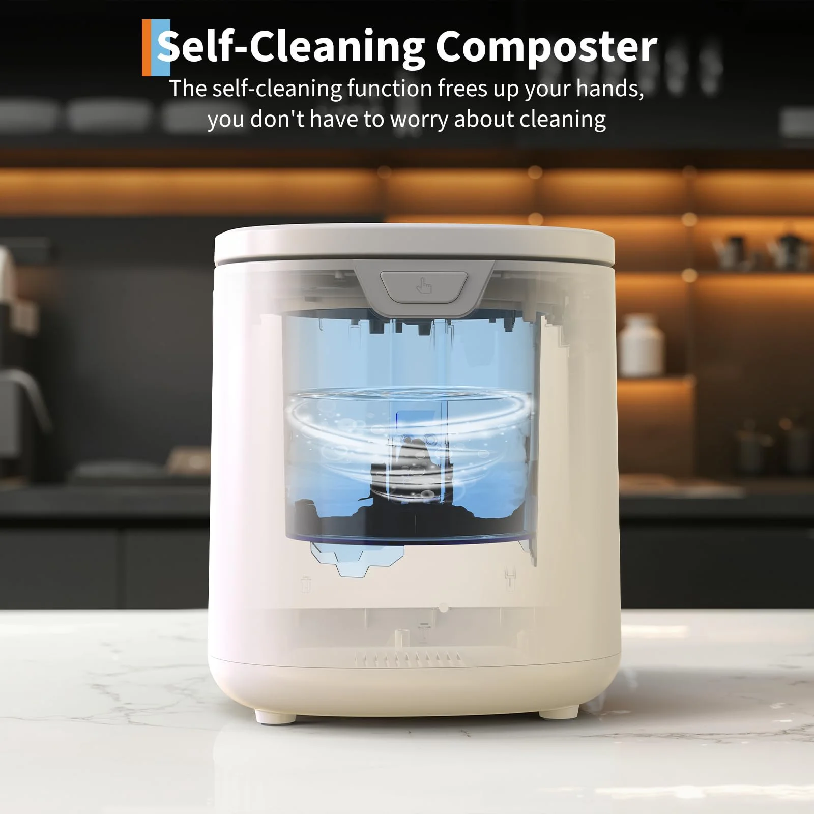 Danolapsi 3.5L Electric Kitchen Composter Smart Odorless Compost Bin Auto-Cleaning,Countertop Food Waste Composting Machine -Fast 4-6H Food Waste to Fertilizer Conversion for Outdoor Use - Image 4