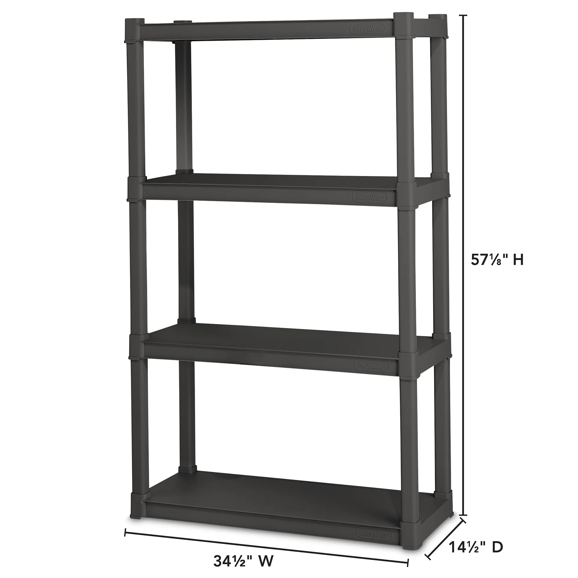 Sterilite 4 Shelf Plastic Storage Unit & 4 Pack 38 Gal Totes & 6 Pack 27 Gal Totes - Image 4