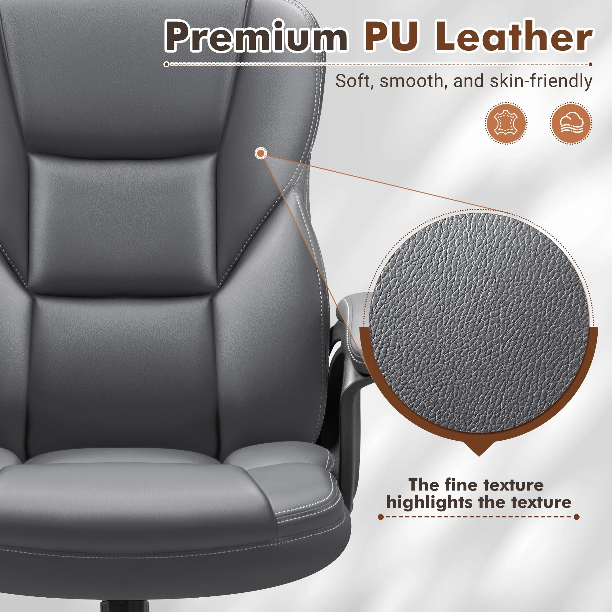 High Back Executive Office Chair, Ergonomic Computer Desk Chair for Home and Office - Image 20