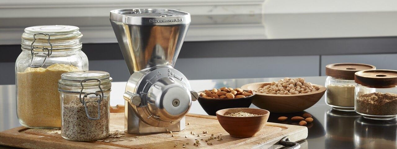 All Metal Grain Mill Attachment, Adjustable Grain Grinder Accessory for Stand Mixers, Wheat, Flour & Cereal Grinding - Image 4