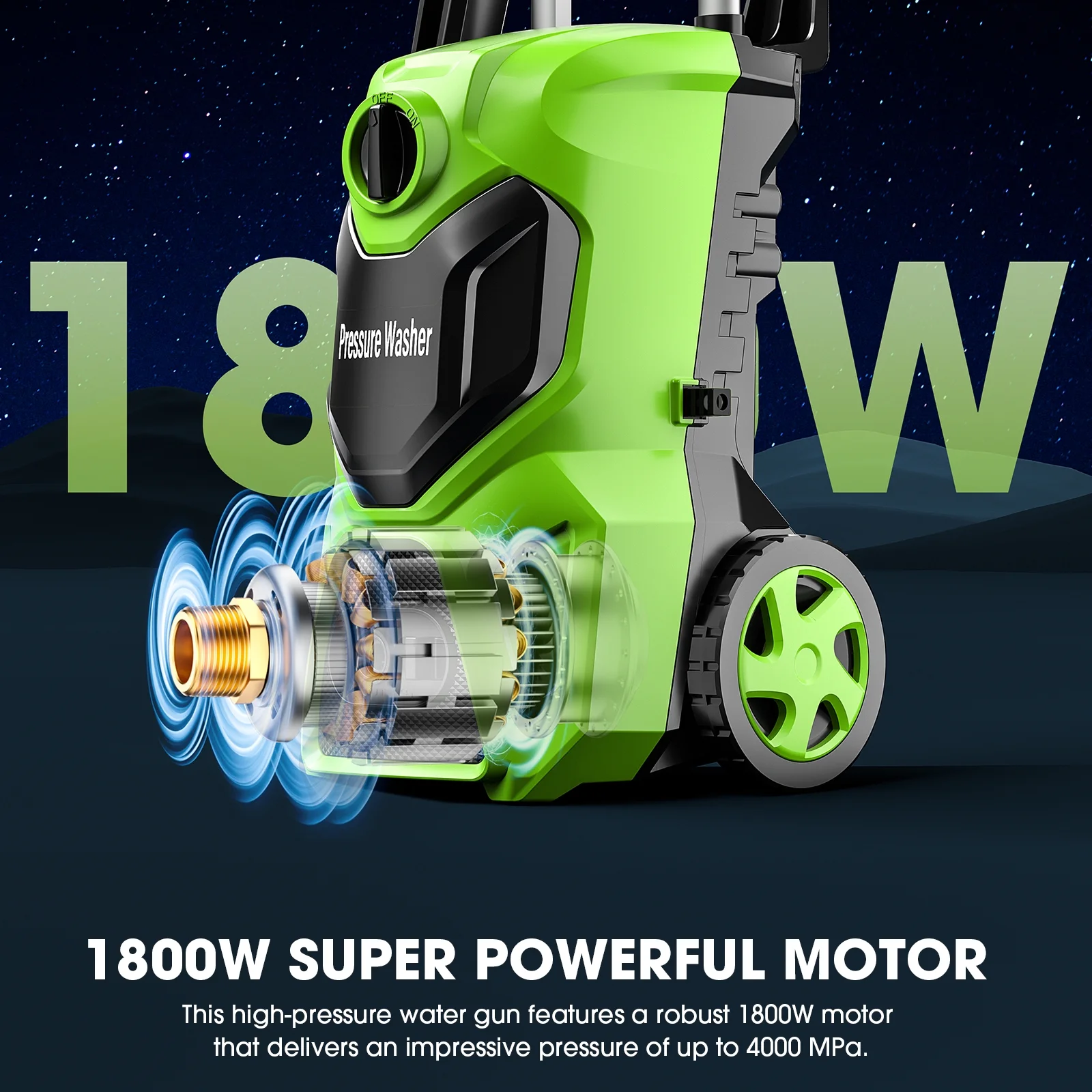 Fenbeli 5000PSI at 2.8 GPM Electric High Pressure Washer Machine 110V for Cleaning Decks - Image 11