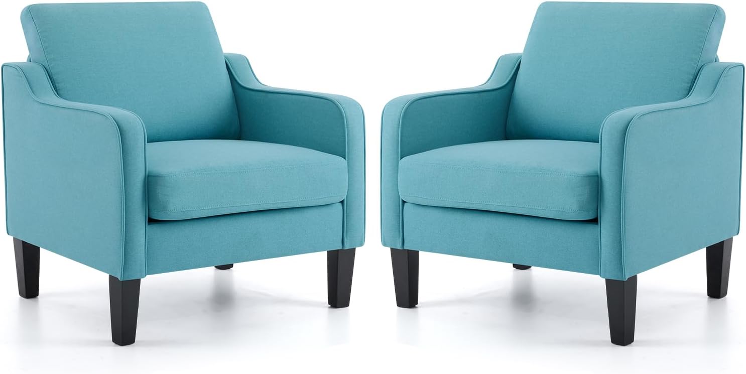 Olive Green Accent Chair, Upholstered Armchair for Living Room - Image 8