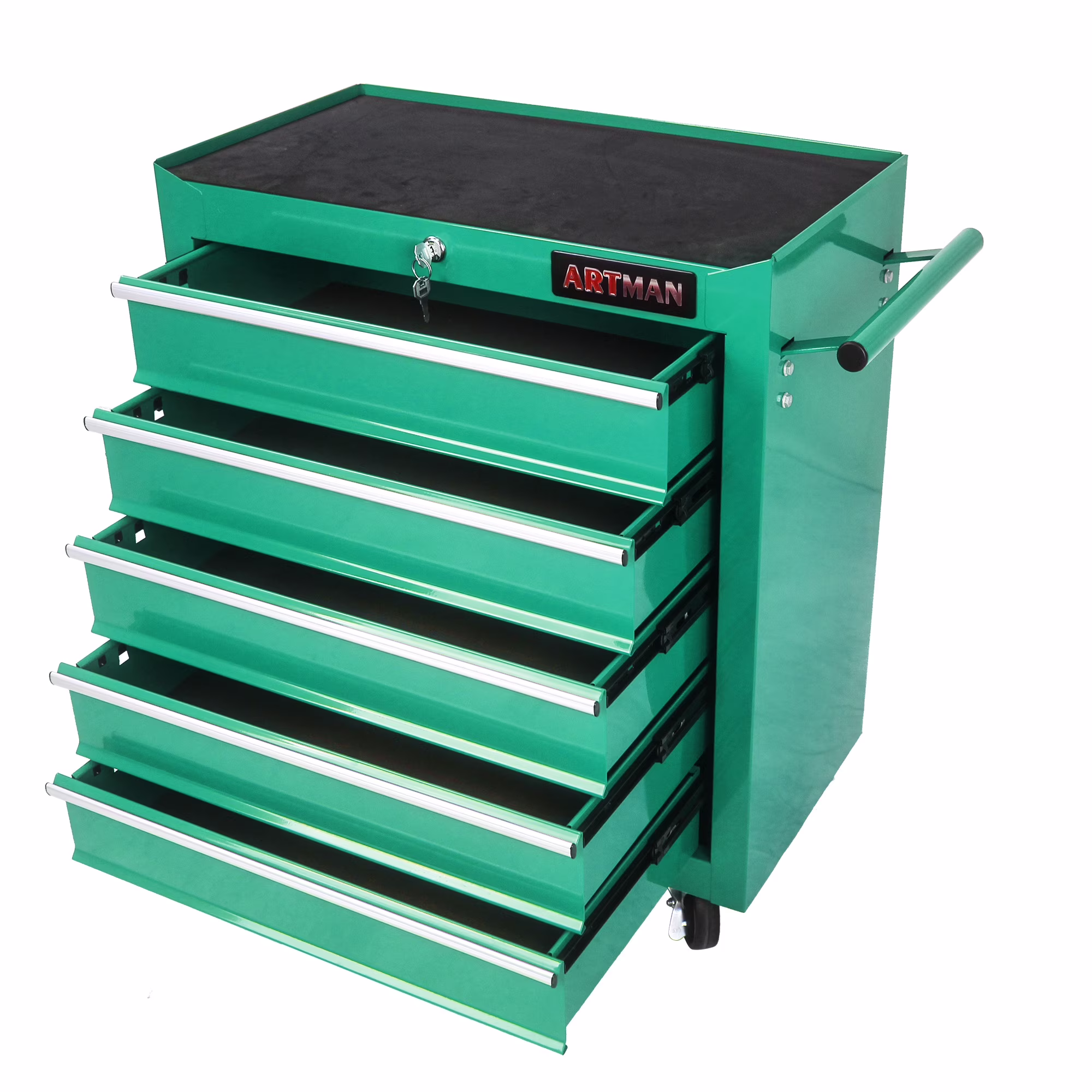 5-Drawer Rolling Tool Chest on Wheels, 24-inch Tool Storage Cabinet with Locking System for Garage Workshop Warehouse Repair Shop, Red - Image 7