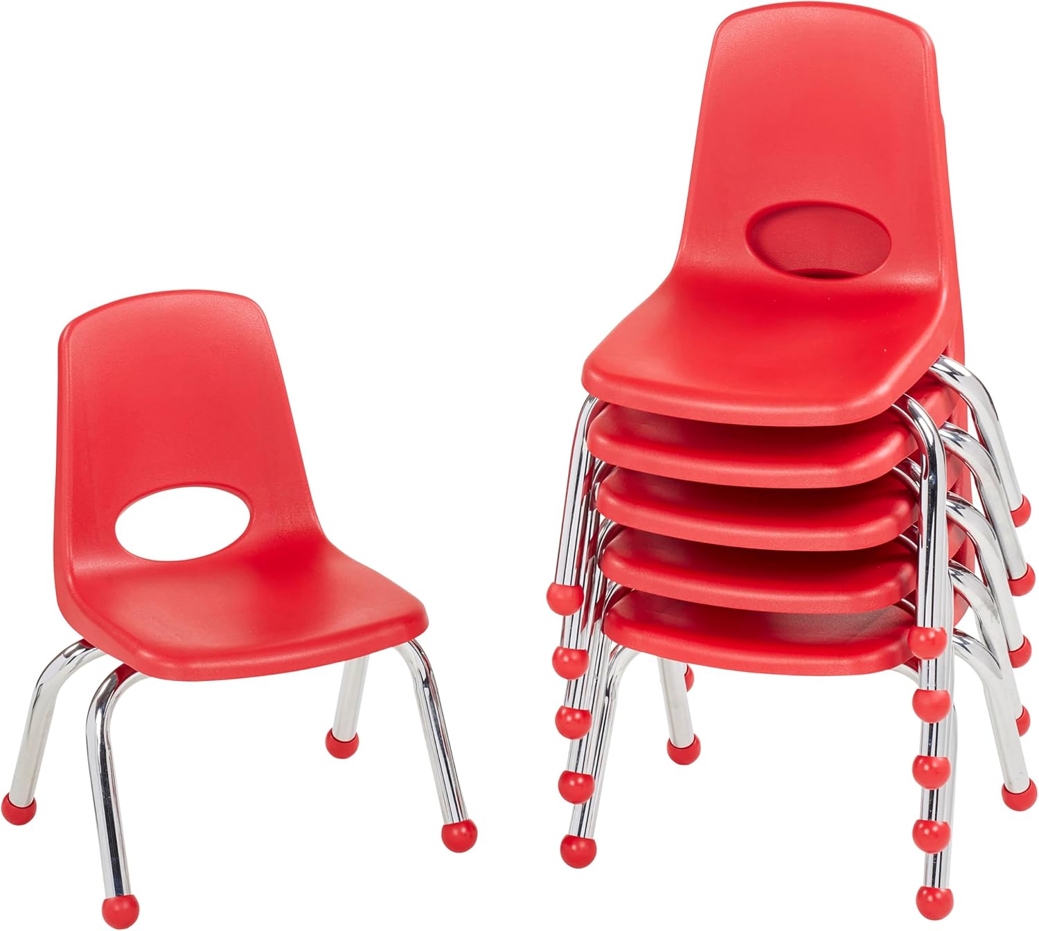 10" School Stack Chair with Swivel Glides, Purple, 6-Pack - Image 31