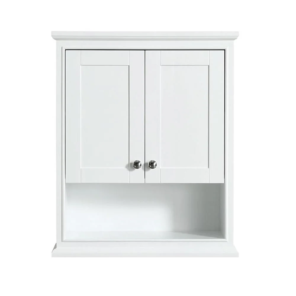 Wyndham Collection Deborah Over-the-Toilet Bathroom Wall-Mounted Storage Cabinet in Dark Gray with Matte Black Trim - Image 13