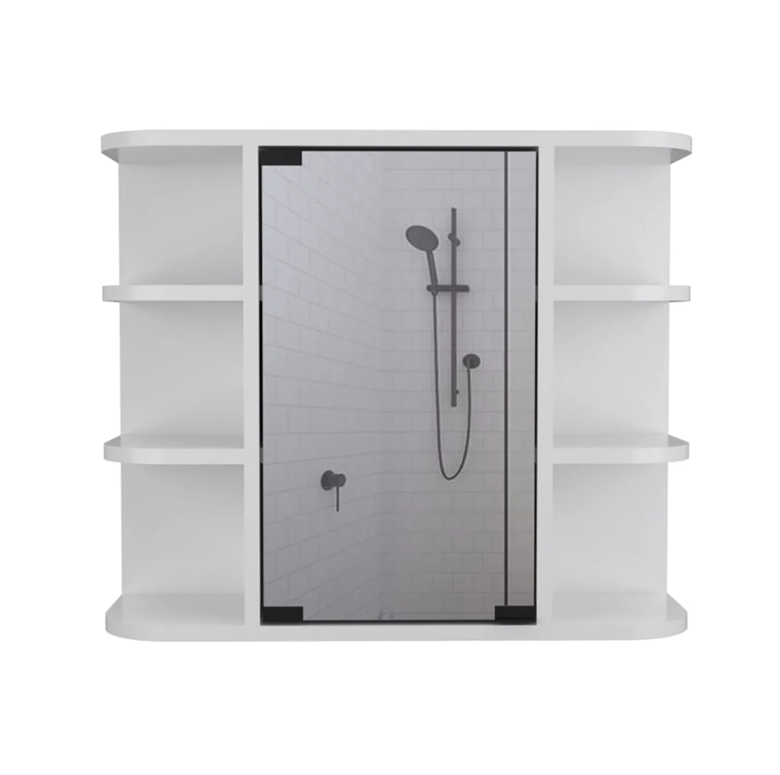 Black Tall Storage Cabinet with 3 Drawers and Adjustable Shelves for Bathroom, Study, Office and Interior, MDF Board with Painted Finish Black + MDF - Image 50