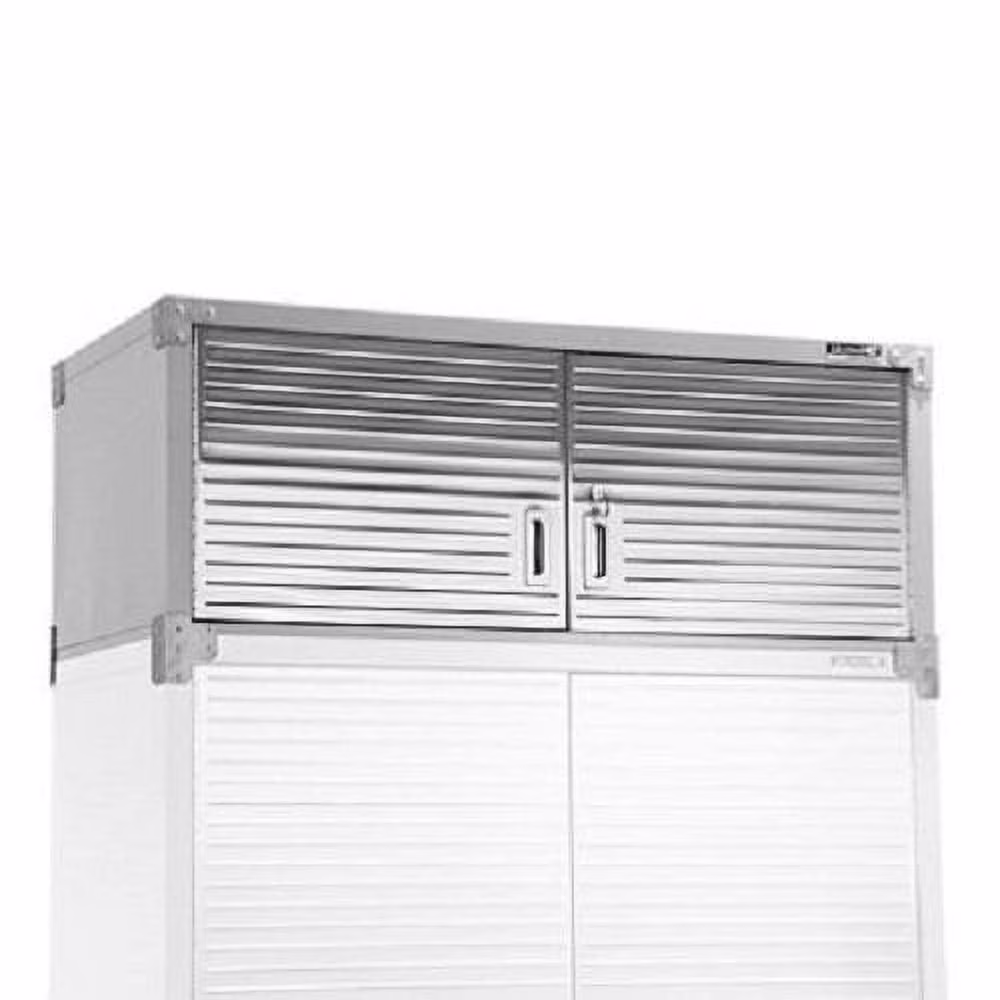 Seville Classics UltraHD Mega 2-Door Lockable Stacker Storage Cabinet, 48" W X 24" D X 18.5" H, Graphite - Image 4