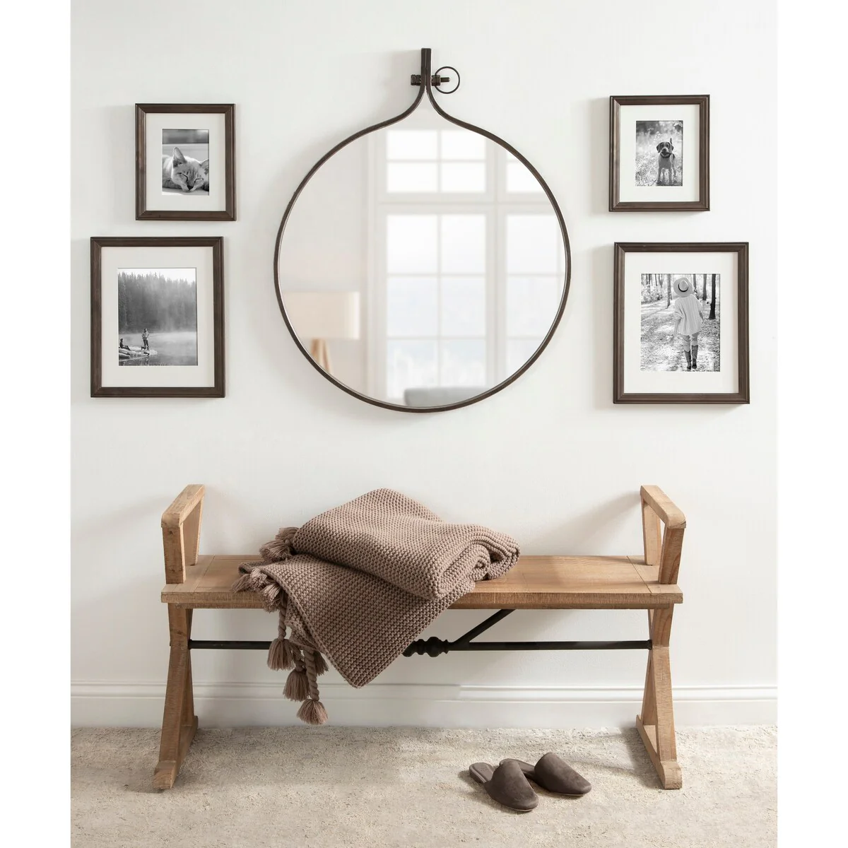 Modern Round Wall Mirror, Decorative Circular Accent Mirror for Living Room, Bedroom and Entryway - Image 28