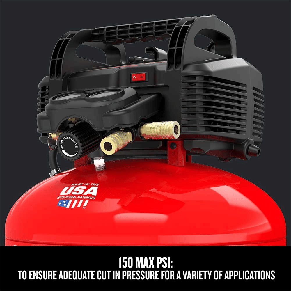 6 Gallon Pancake Air Compressor, Oil-Free, 150 PSI, Portable with Accessory Kit - Image 5
