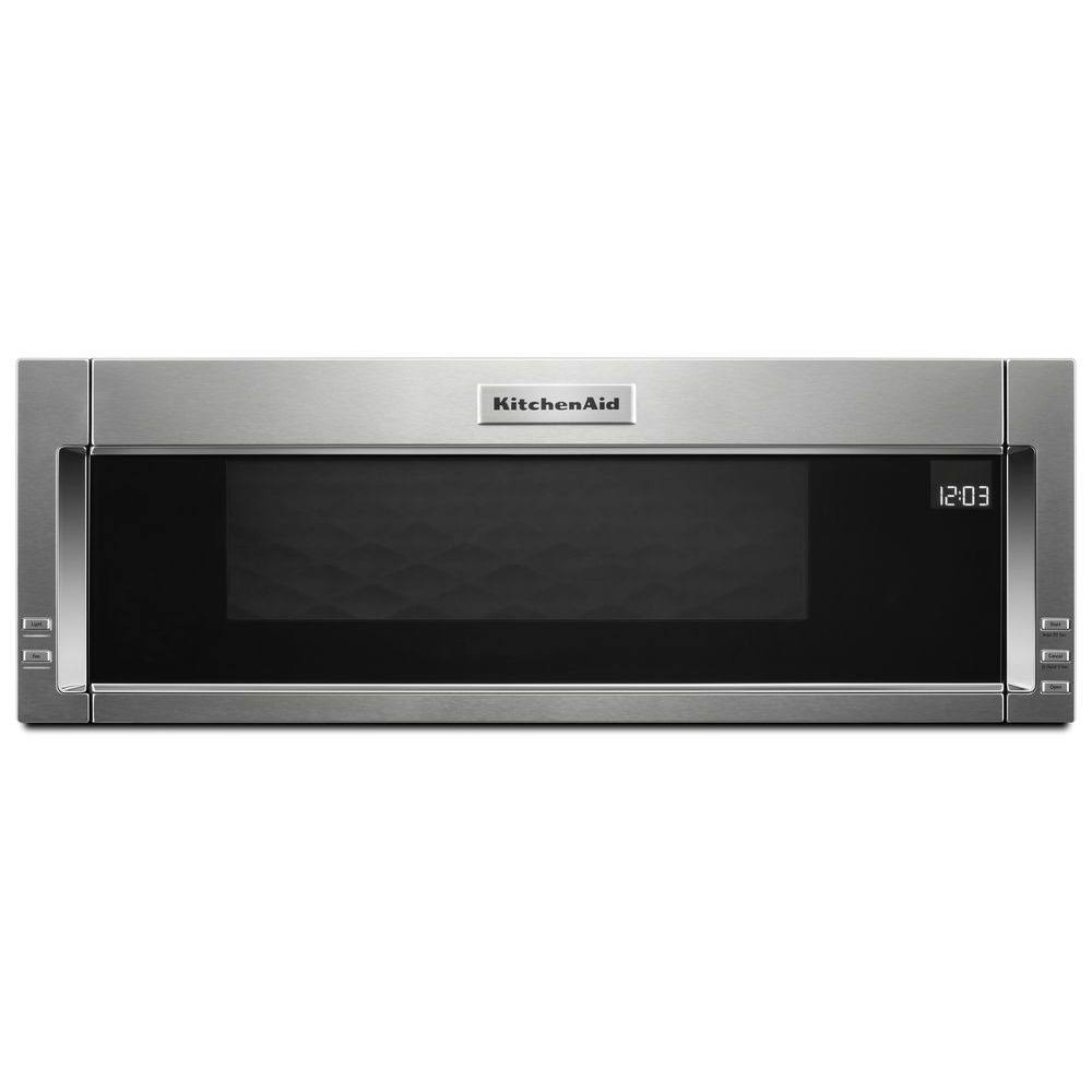 30-Inch Low Profile Microwave Hood, 1000W, Stainless Steel, Dual LED, 4-Speed Ventilation Configuration B