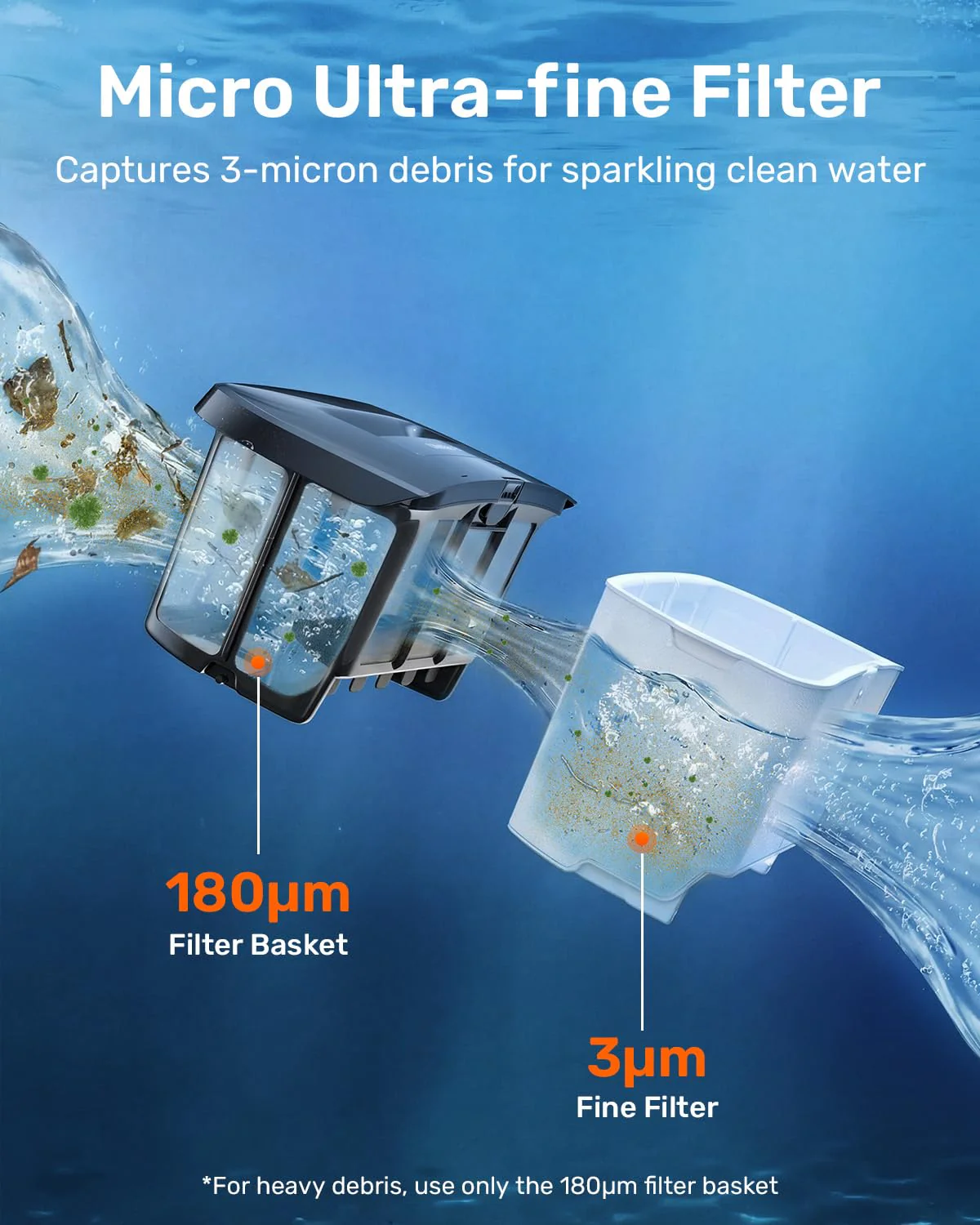 Cordless Robotic Pool Vacuum Cleaner, Smart Navigation with Wall and Waterline Cleaning - Image 5