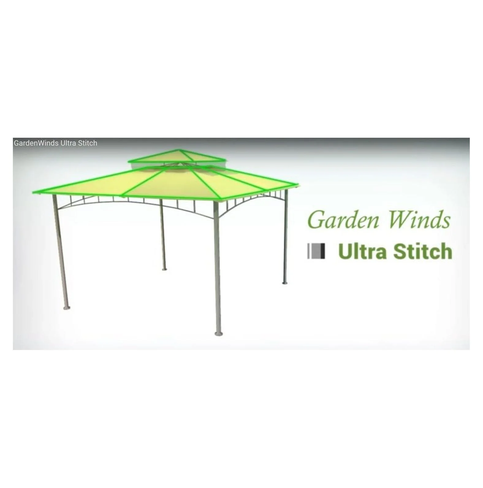 ABBA Patio 10x10 Gazebo Replacement Canopy - RipLock 500 Top Cover - Beige - Image 3
