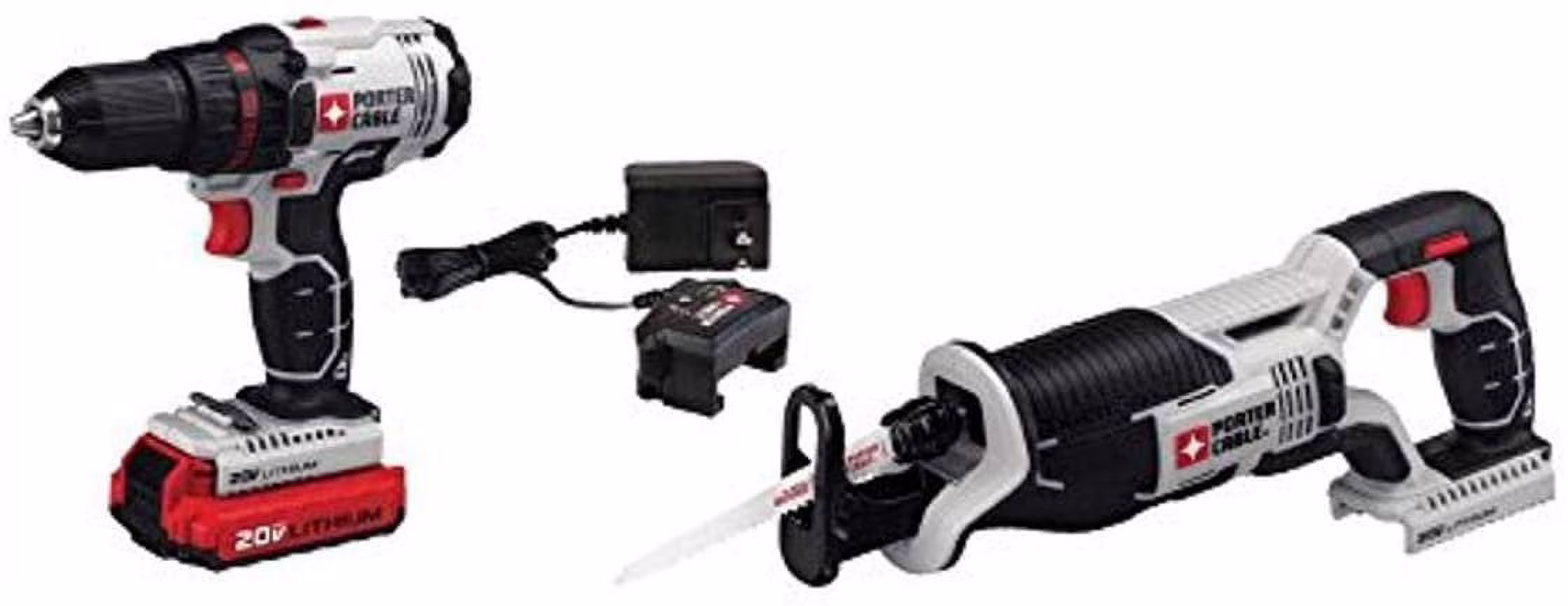 PORTER-CABLE 20V MAX Cordless Drill Combo Kit with Reciprocating Saw, 2-Tool PCCK603L2
