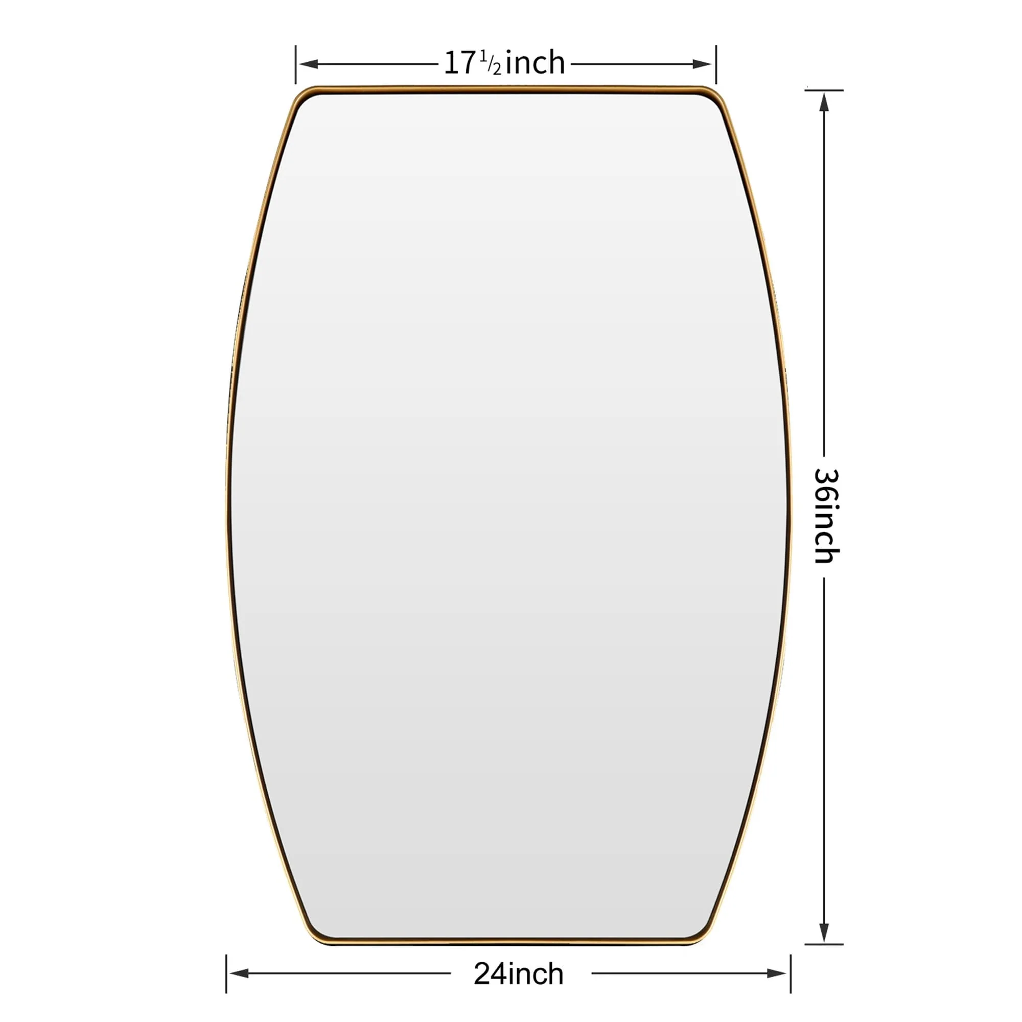 Modern Oblong Metal Wall Mirror, Decorative Elongated Hanging Mirror for Living Room, Bedroom and Entryway - Image 35