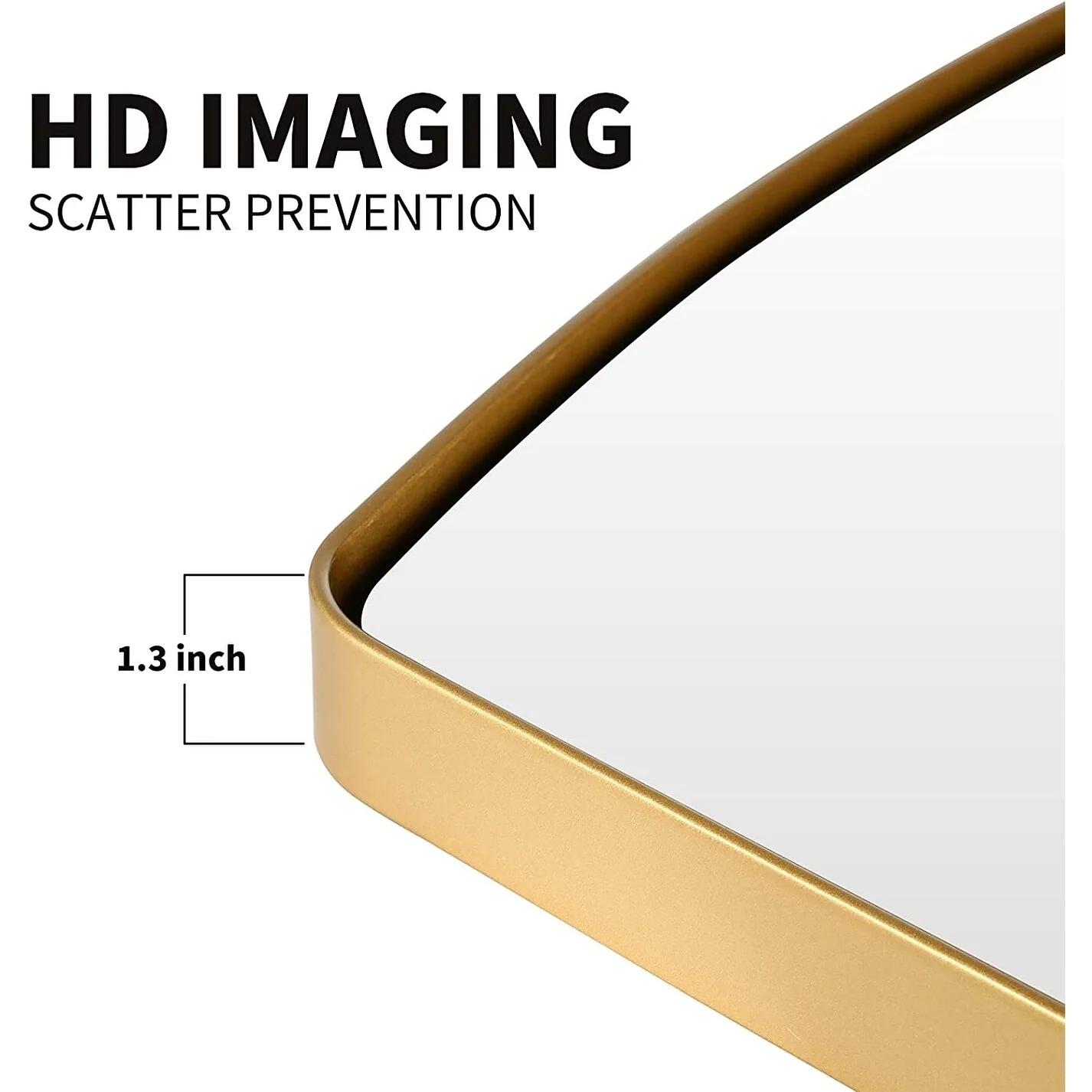 Modern Oblong Metal Wall Mirror, Decorative Elongated Hanging Mirror for Living Room, Bedroom and Entryway - Image 12