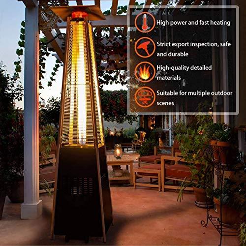 2-Sets Pyramid Outdoor Heater Standing, 42,000 Btu Tower Patio Heaters Propane - Image 8