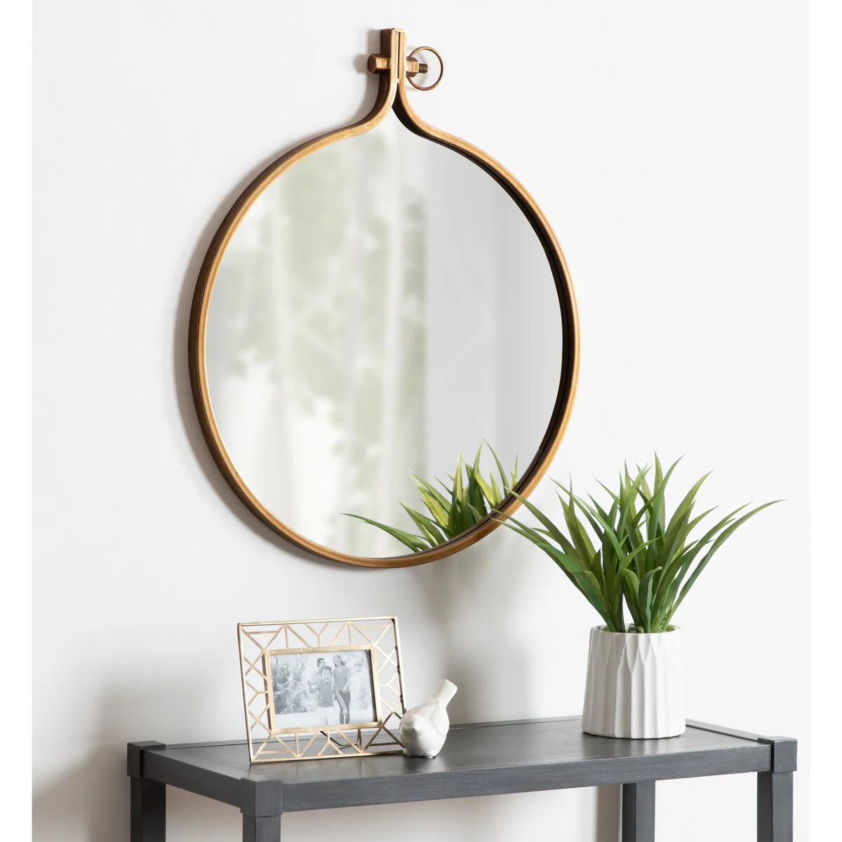 Modern Round Wall Mirror, Decorative Circular Accent Mirror for Living Room, Bedroom and Entryway - Image 7