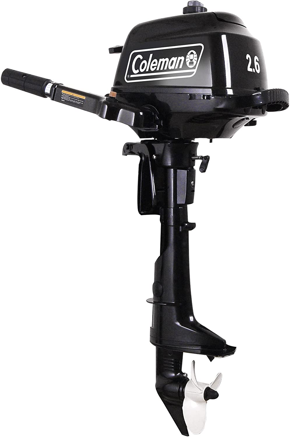 2.6 HP Outboard Motor with Short Shaft, Black - Image 2