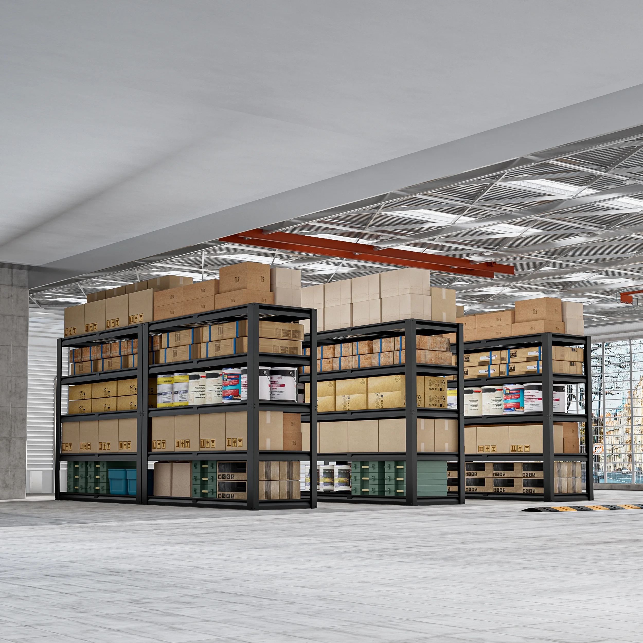 TrumanPick Storage Shelves 2500LBS Metal Wire Shelving Units Garage Storage Rack 48"W x 18"D x 72"H Heavy Duty Adjustable Industrial Shelving - Image 10