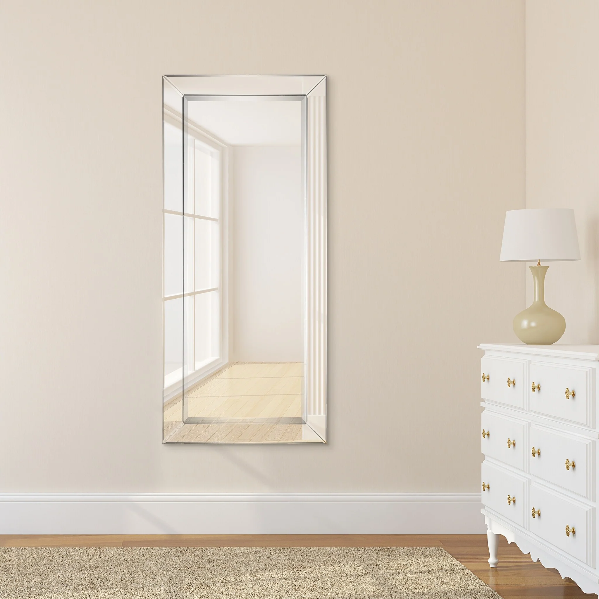 Beveled Rectangular Clear HD Wall Mirror, Bathroom Vanity and Bedroom Mirror, 3 Sizes - Image 6