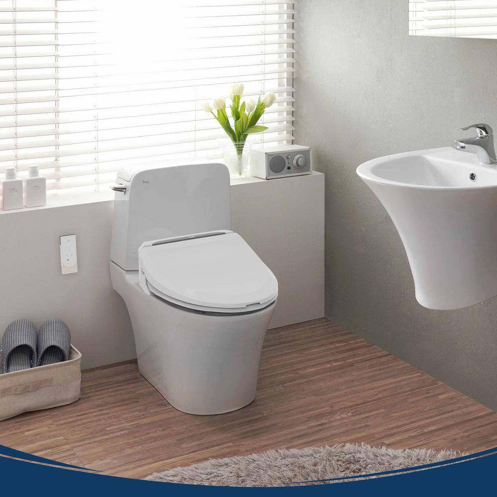 Luxury Electric Bidet Seat for Elongated Toilets, White - Image 2