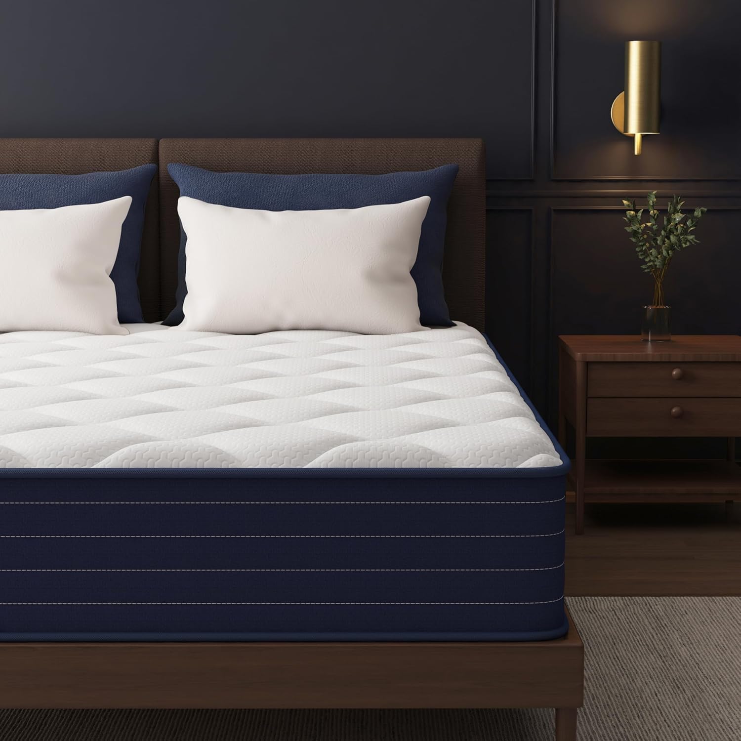 Full Size Mattress, 12 Inch Full Mattress in a Box, Hybrid Mattresses, Pocket Spring & Memory Foam, Medium, Motion Isolation, CertiPUR-US Certified, 54" x 75"