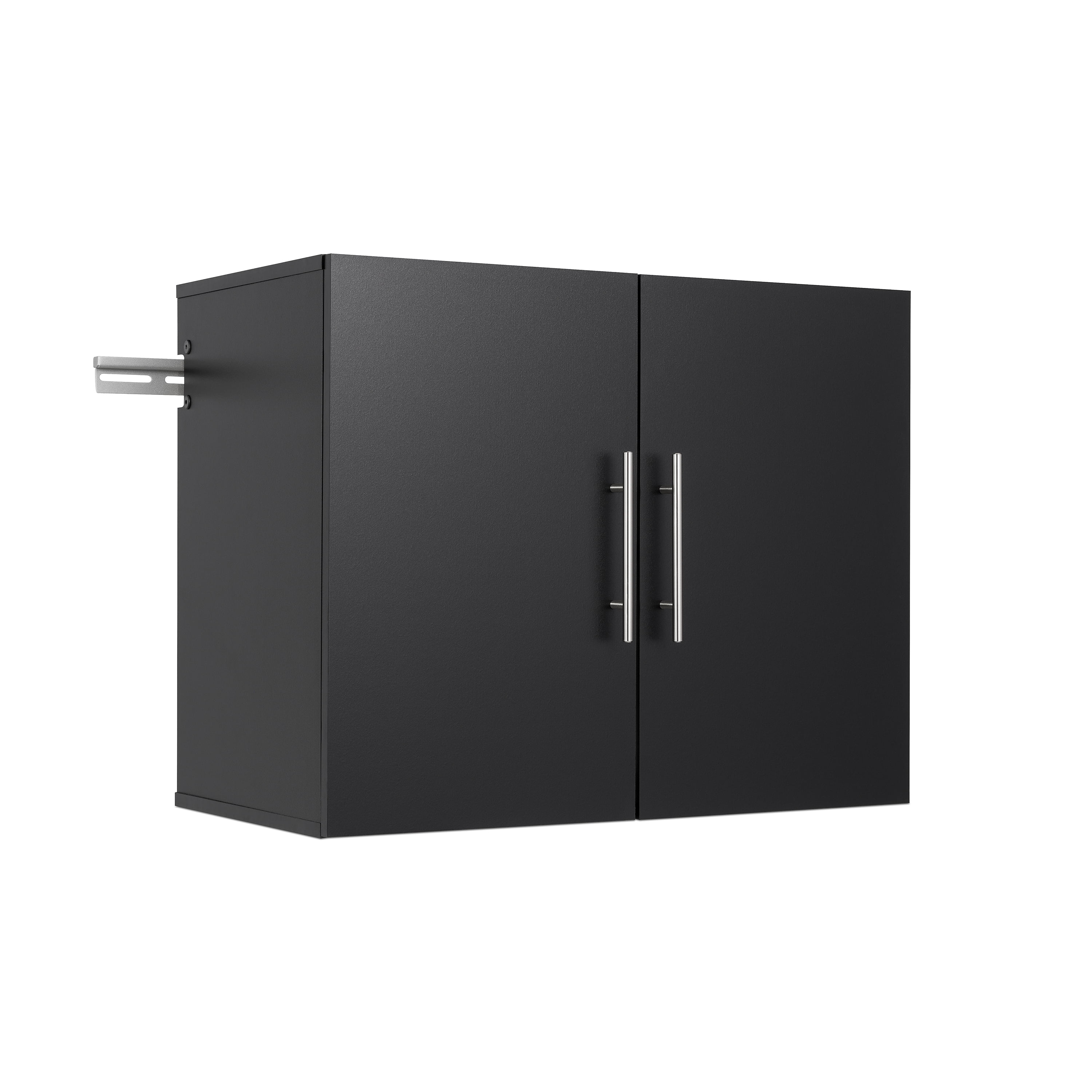 Prepac HangUps 30" Upper Wooden Garage Storage Cabinet in Black