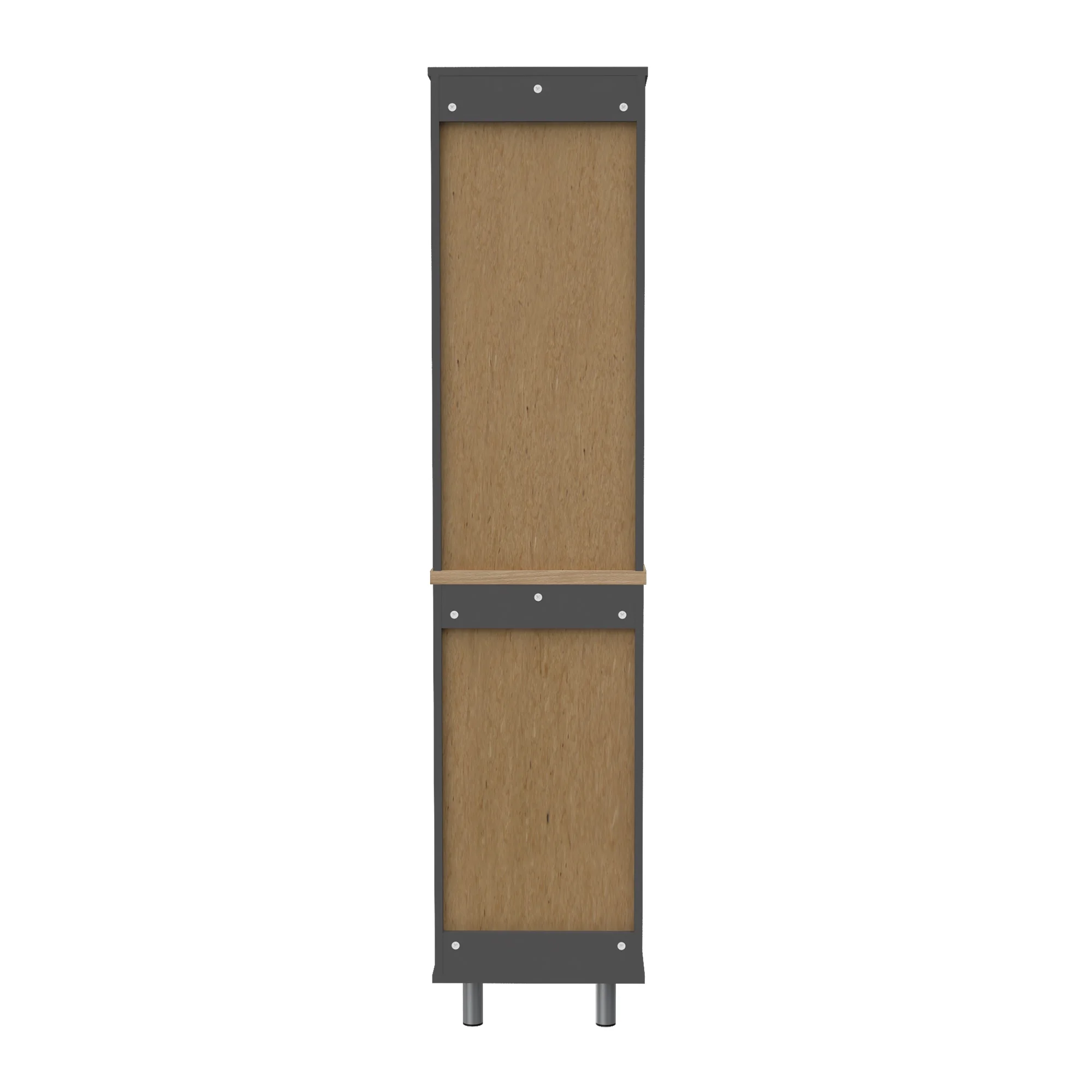 Inval Kratos 70" Engineered Wood Storage Garage Cabinet, Gray/Maple - Image 8