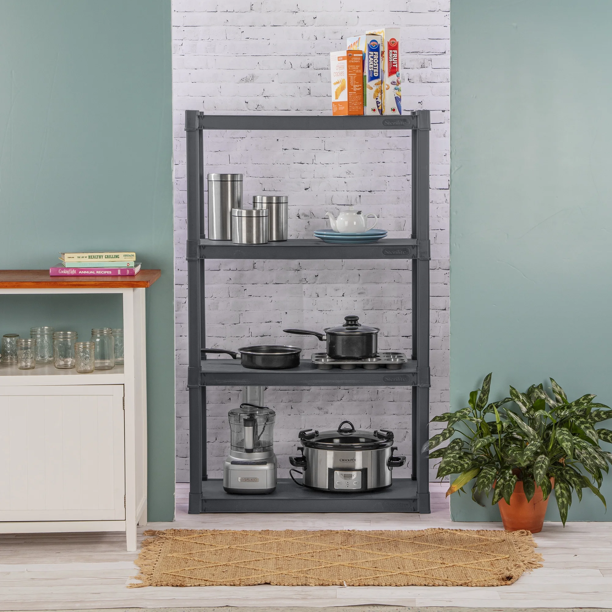 Sterilite 4 Shelf Plastic Storage Unit & 4 Pack 38 Gal Totes & 6 Pack 27 Gal Totes - Image 3