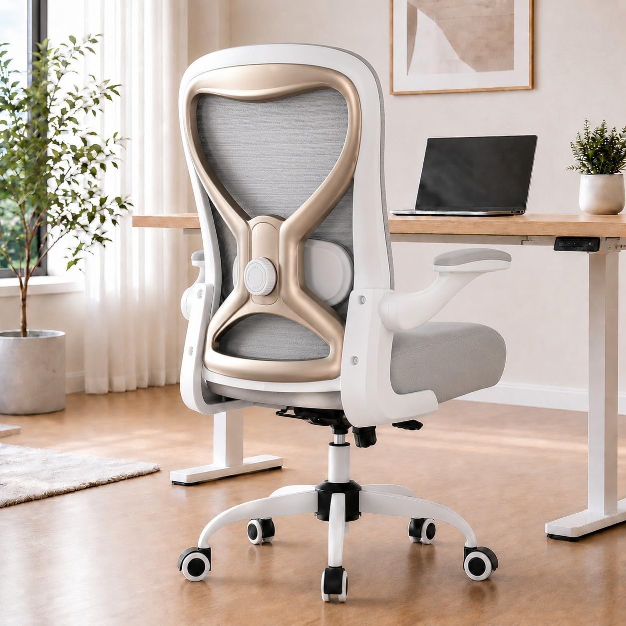 Ergonomic Home Office Chair, 4-Way Lumbar, Thick Cushion, 330LBS - Image 2