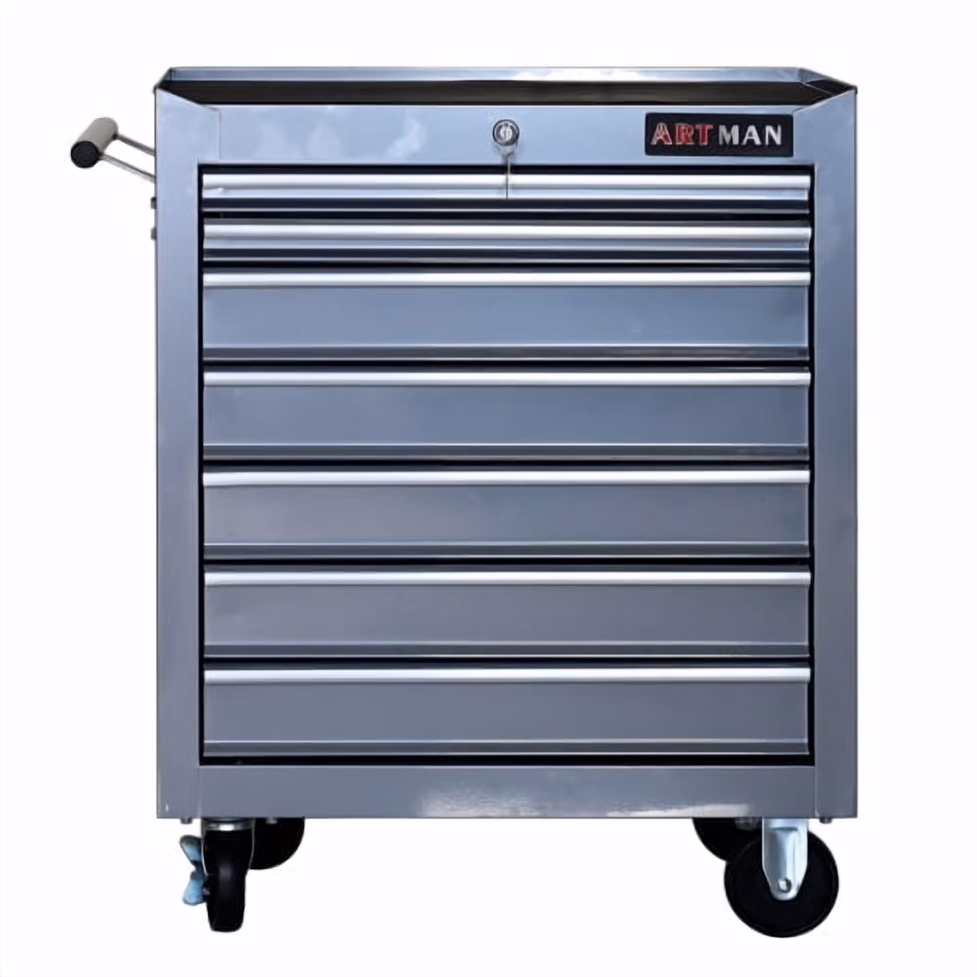 POVANLI 7-Drawer Rolling Tool Chest with Wheels Multifunctional Tool Chest Portable Tool Storage Cabinet with Locking System for Garage Workshop Warehouse Repair Shop - Image 3