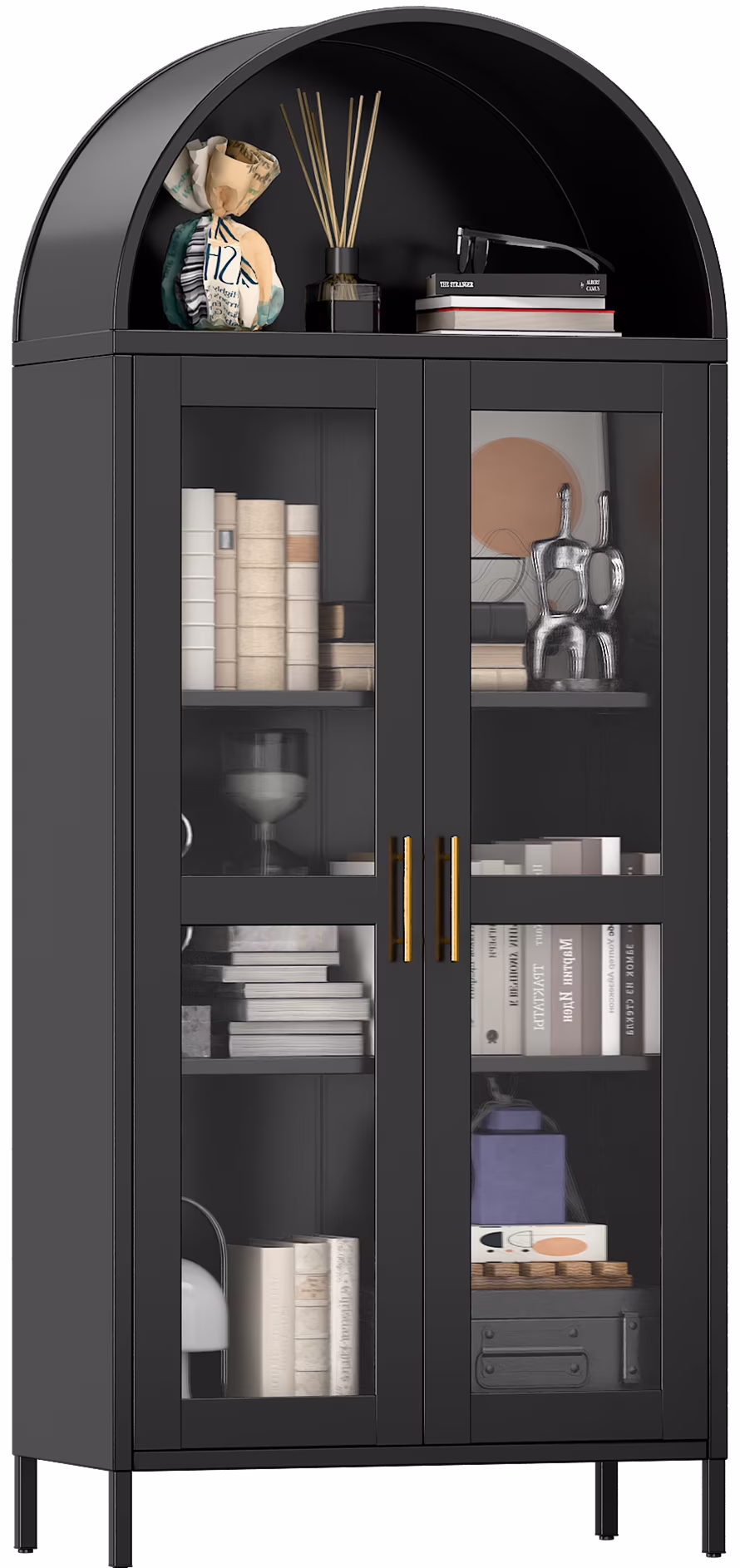 GangMei 71 Inches Tall Metal Garage Storage Cabinets with 5 Adjustable Shelves & Pegboards, Lockable Steel Black Storage Cabinet with Doors for Office, Home, School, Shops, Garage, Assembly required - Image 5